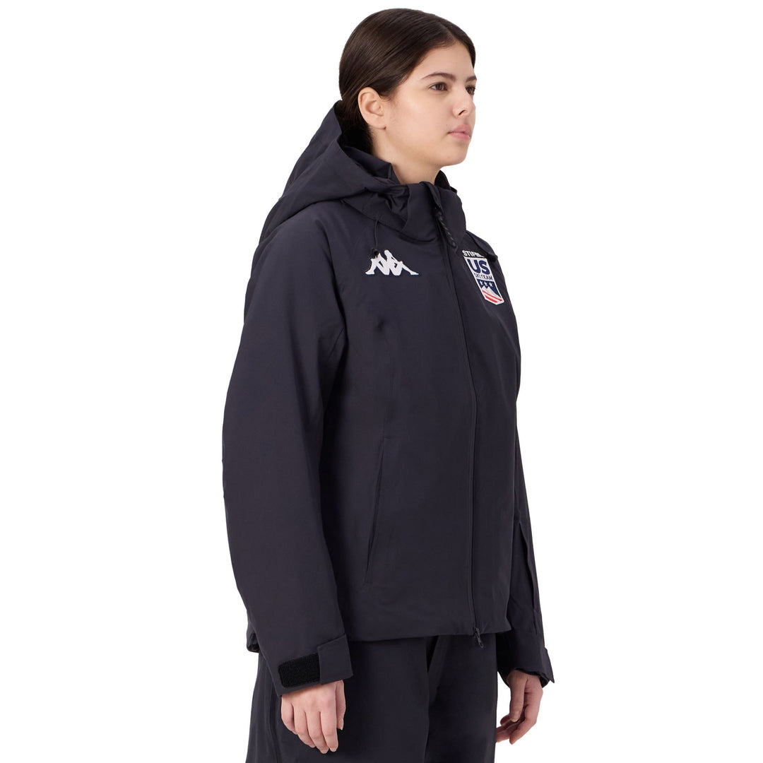 Chaqueta de esquí de media caña para mujer, color gris marino, con protección impermeable. main