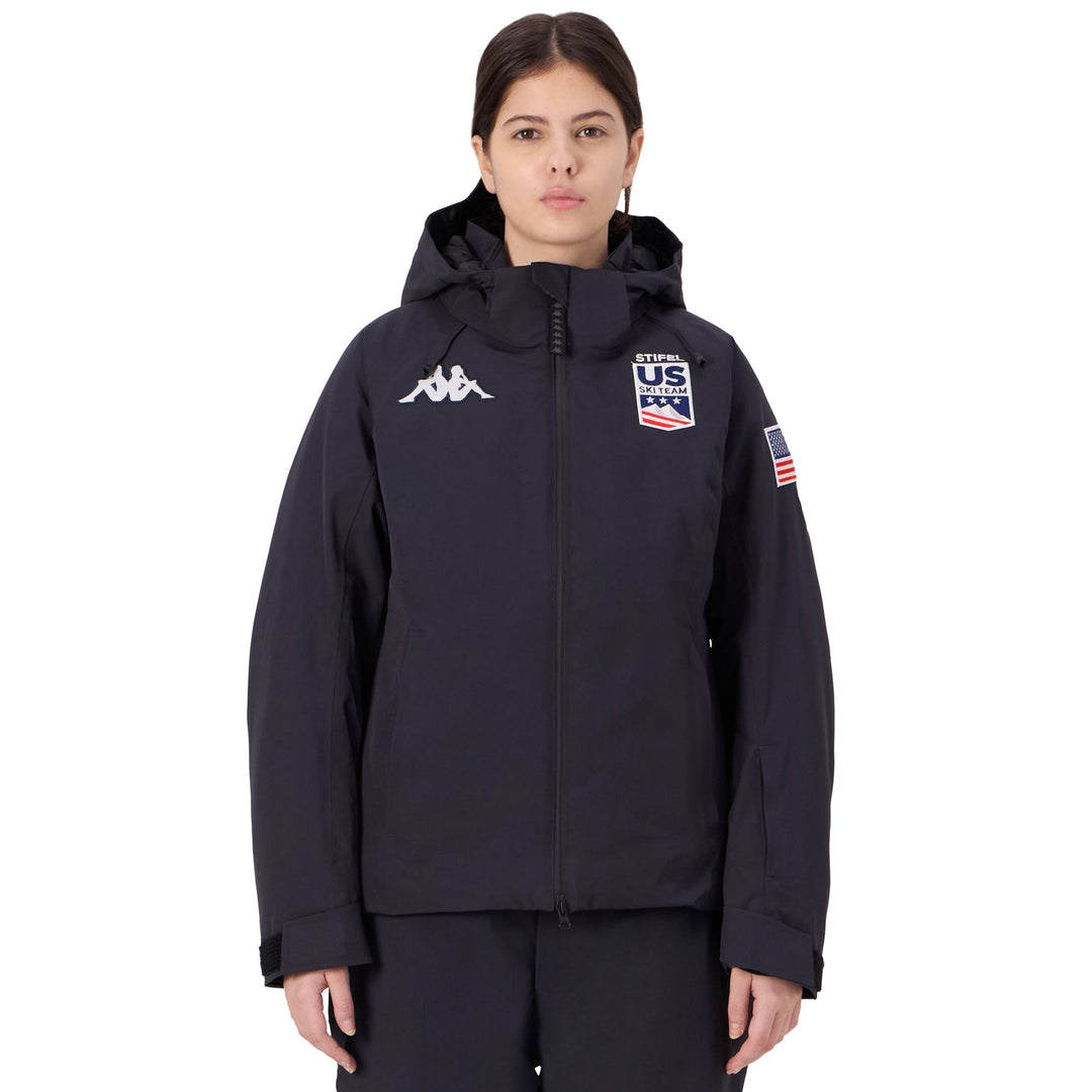 Chaqueta de esquí de media caña para mujer, color gris marino, con protección impermeable. main