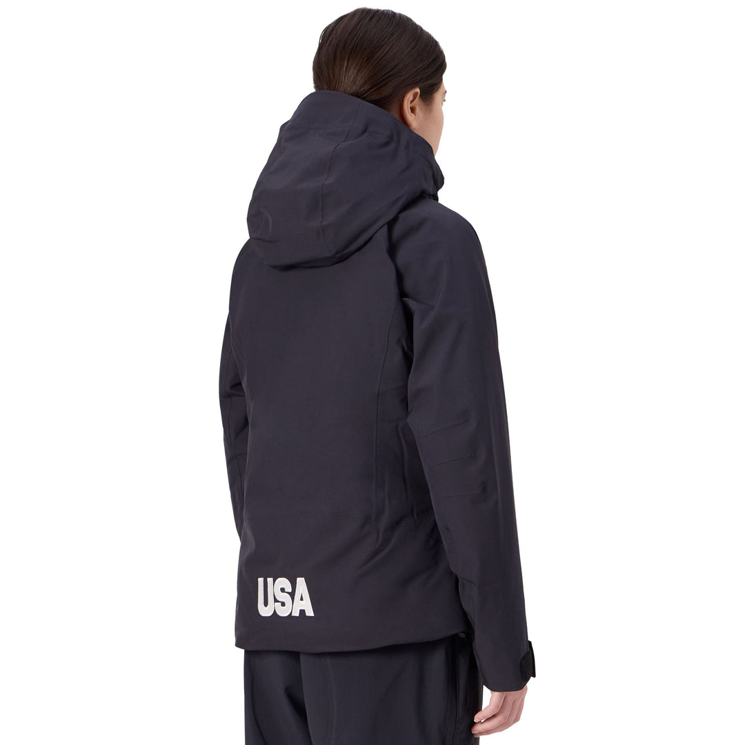 Chaqueta de esquí de media caña para mujer, color gris marino, con protección impermeable. main