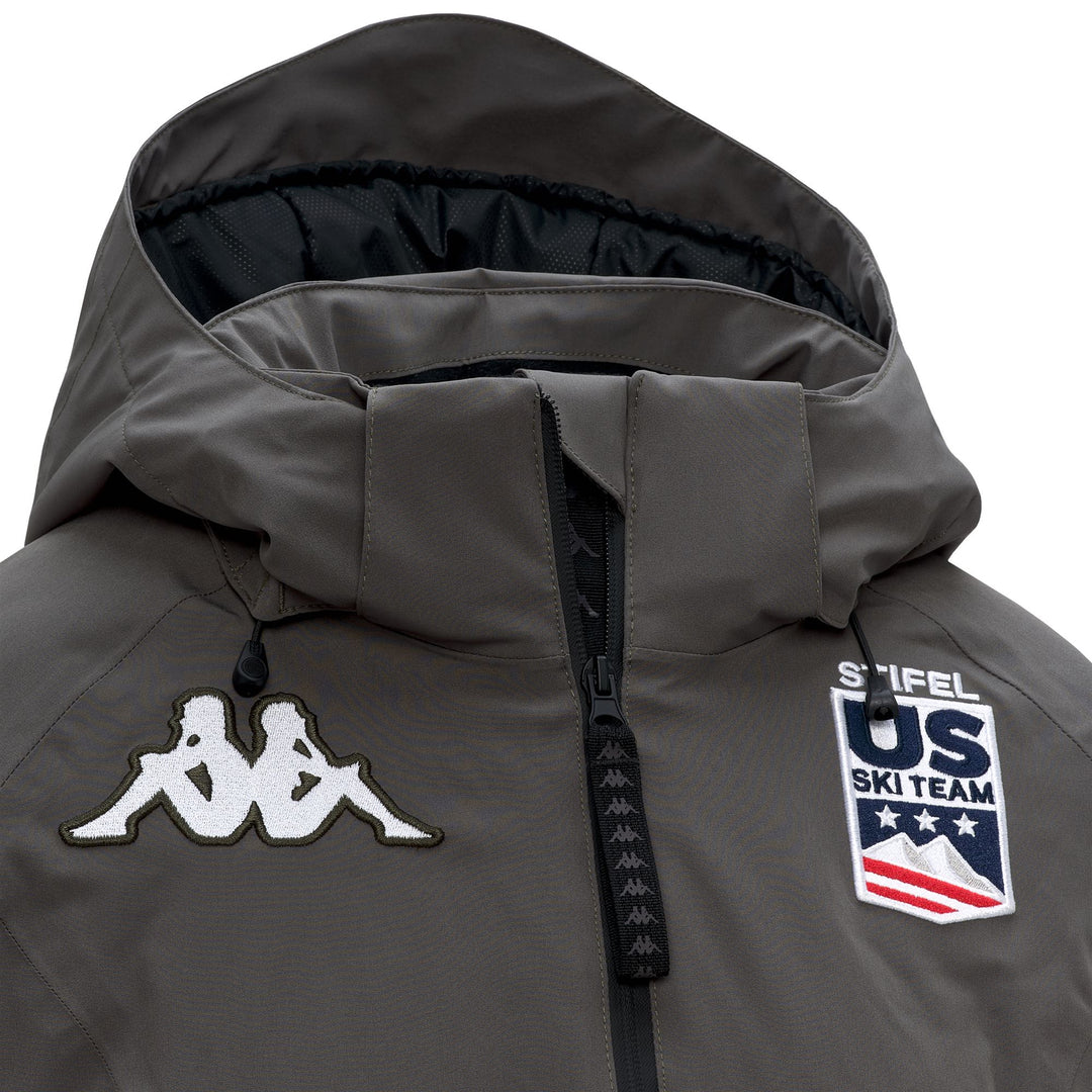 Chaqueta de esquí impermeable verde para mujer con acolchado main