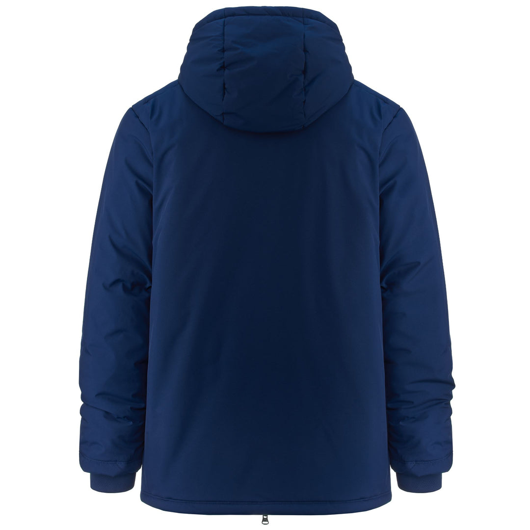 Sky Blue Men's Padded Football Long Jacket with Zipper main