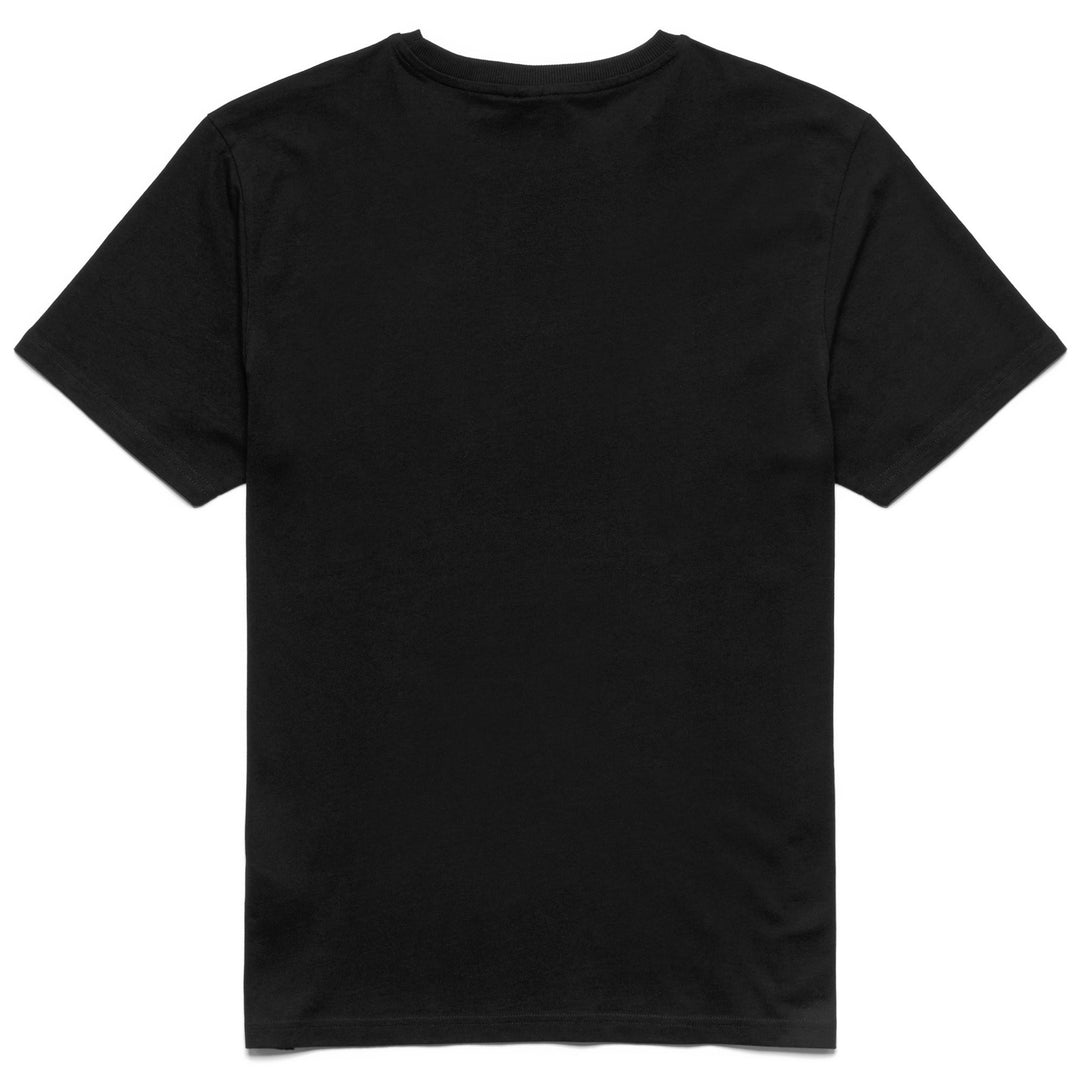 T-shirt sportiva da uomo nera, vestibilità regolare, in cotone biologico. main