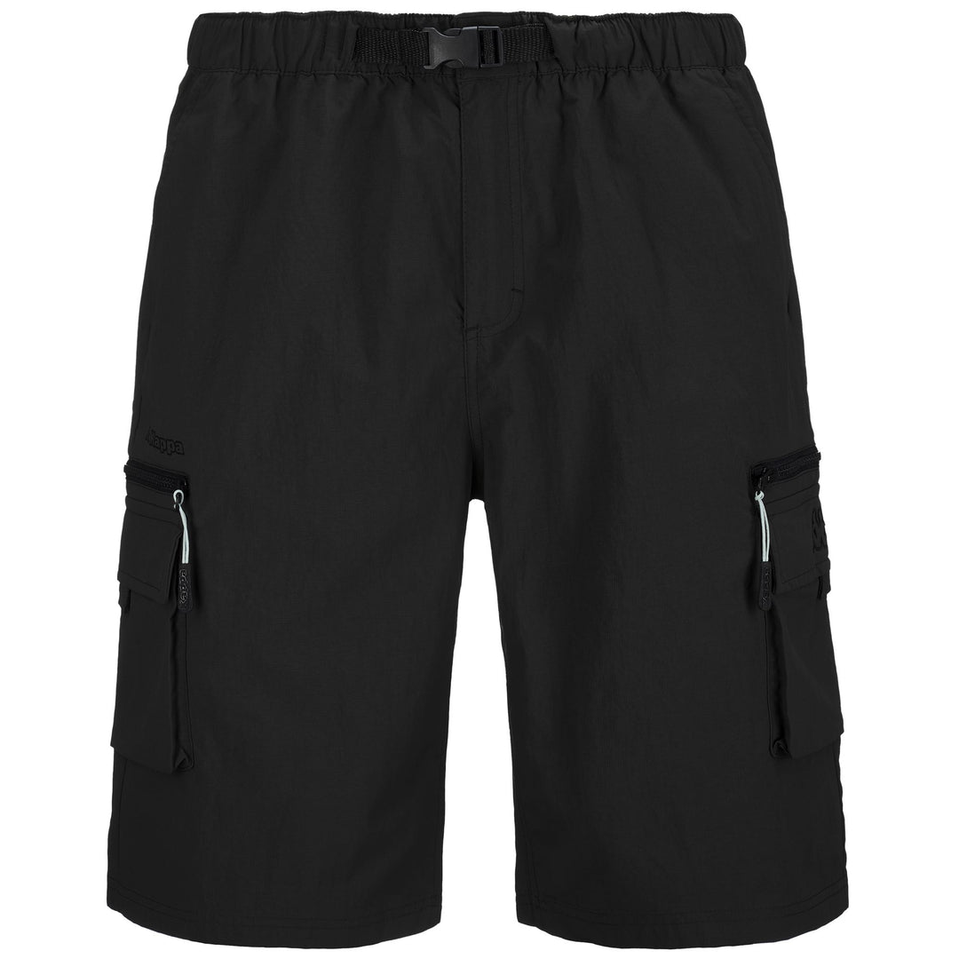Pantaloni Cargo Sportivi Uomo Neri con Tasche 01