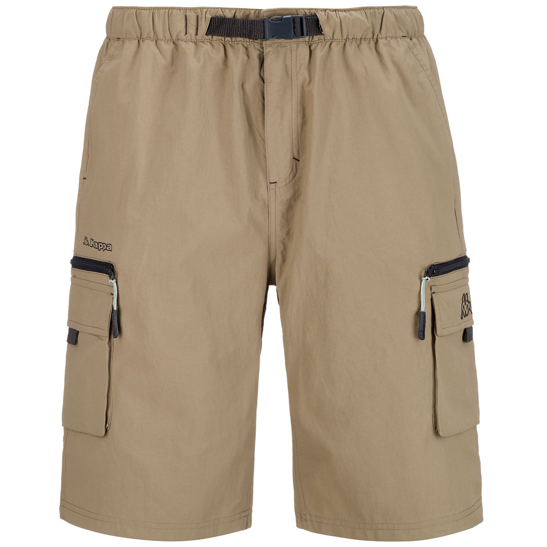 Bermuda de sport gris pour homme, coupe classique, en nylon. 01
