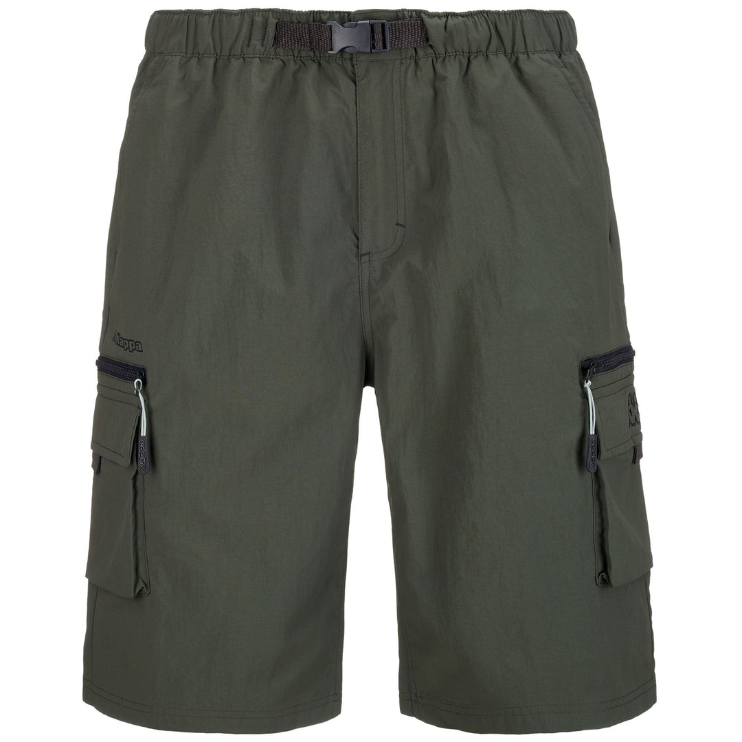 Green Men's Regular Fit Nylon Sports Shorts 01