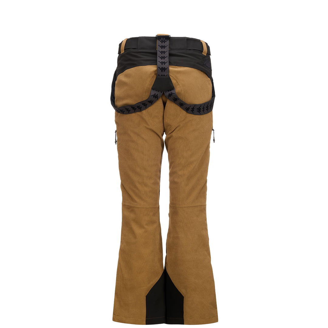 Pantaloni da sci imbottiti da donna marroni vestibilità regular con protezione impermeabile main