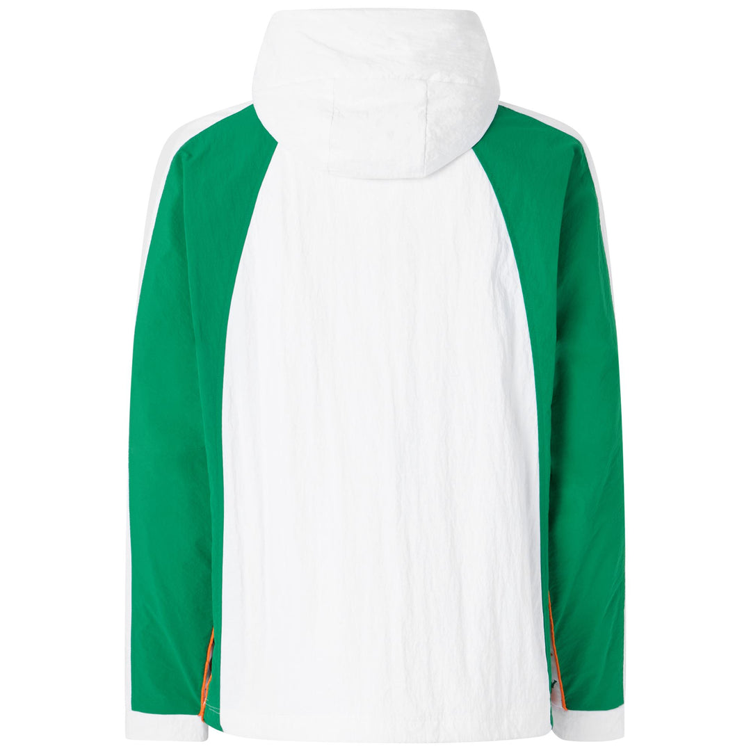 White green Men's Oversized Hooded Jacket with Zipper main
