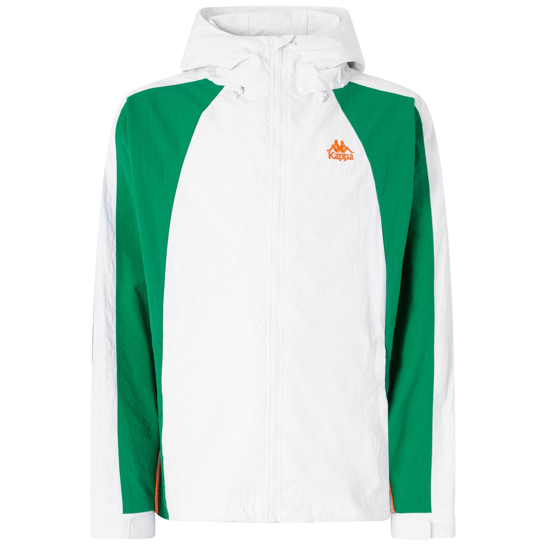 White green Men's Oversized Hooded Jacket with Zipper main