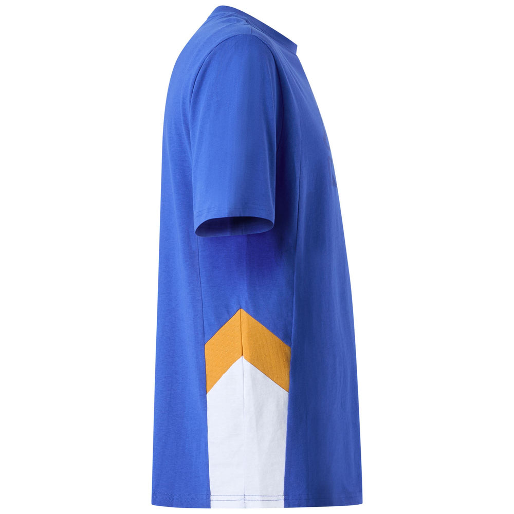 Maglietta in Cotone Stile Sportivo Uomo Blu Reale. 02