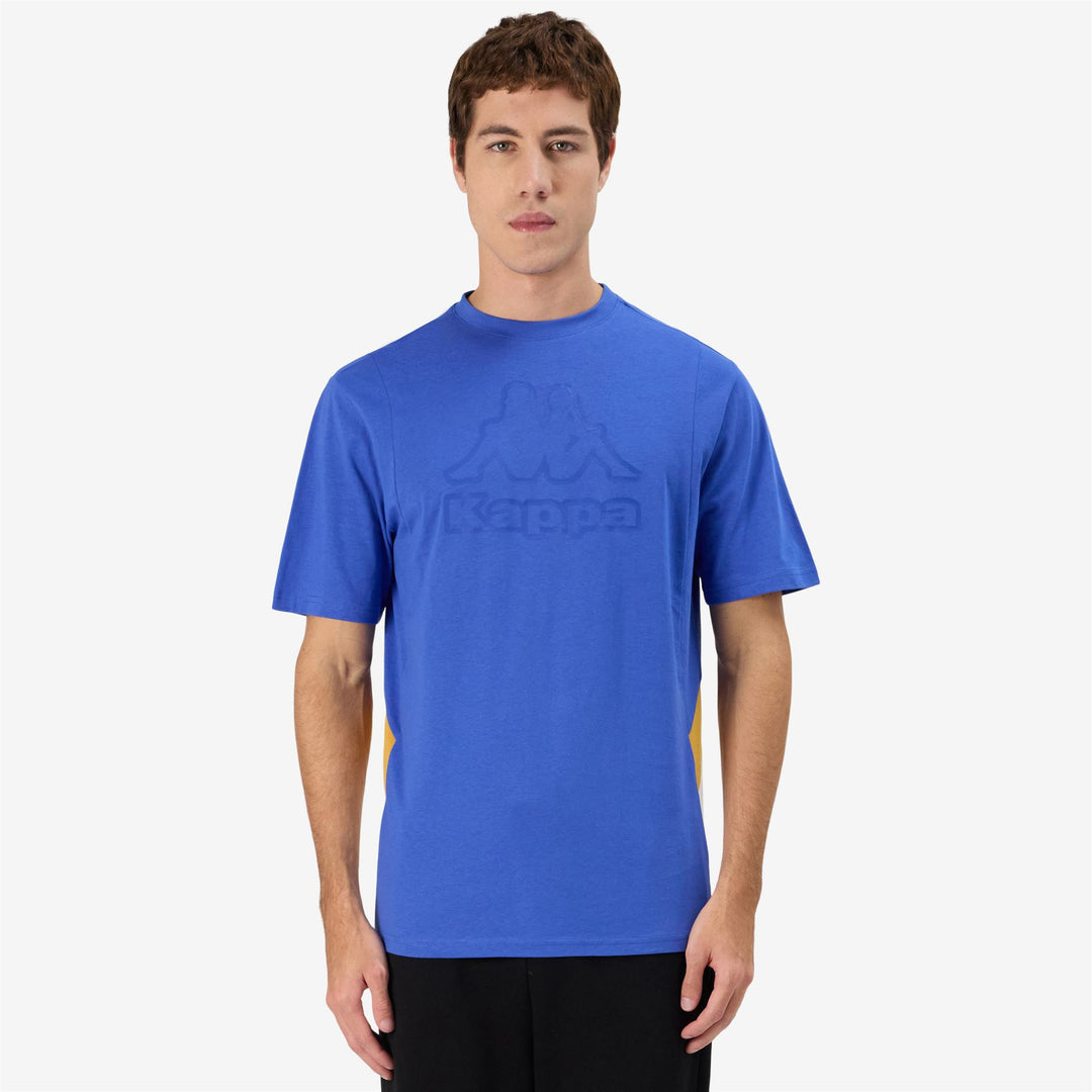 Maglietta in Cotone Stile Sportivo Uomo Blu Reale. main