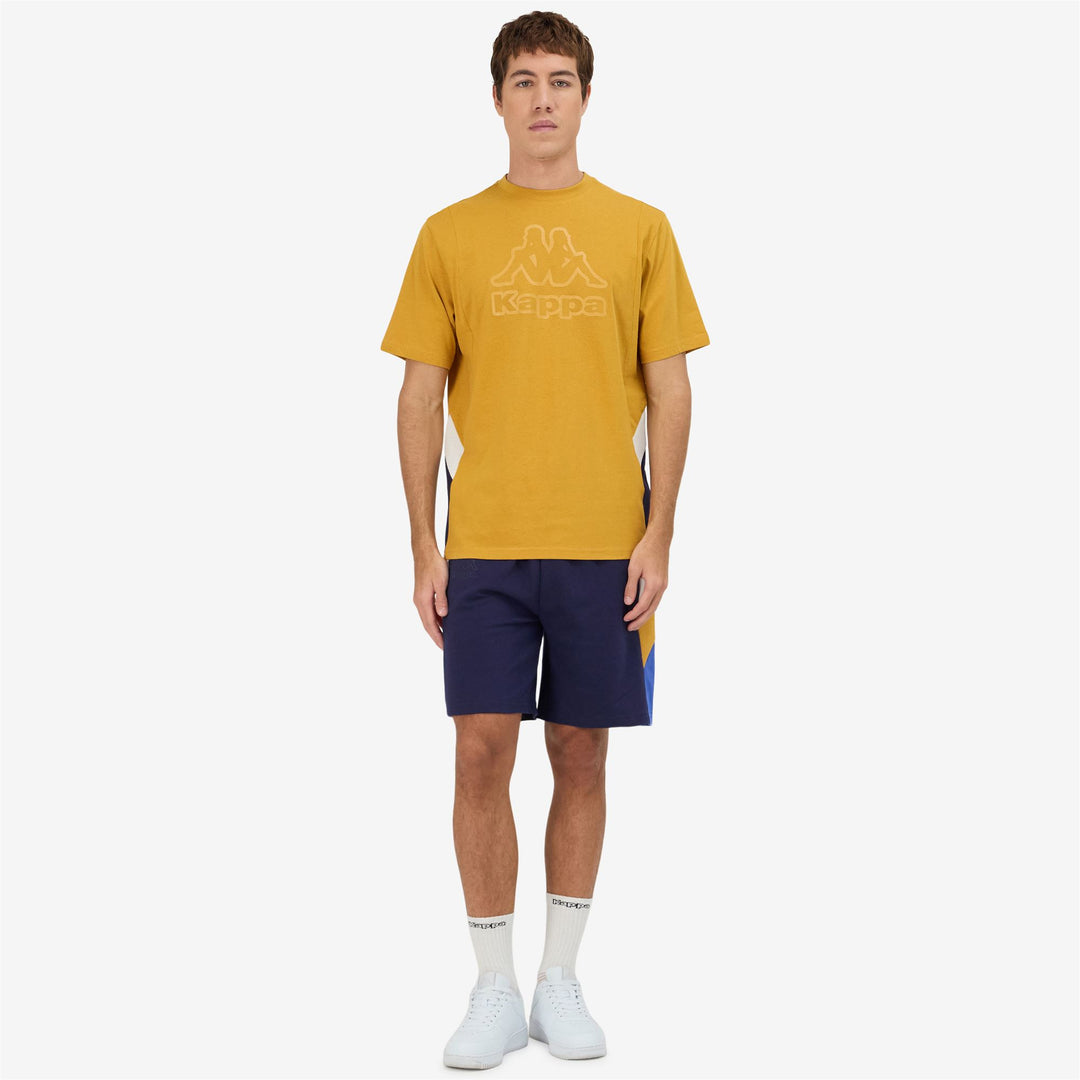 T-Shirt Sportiva Uomo Giallo Oro con Inserti in Rete 01