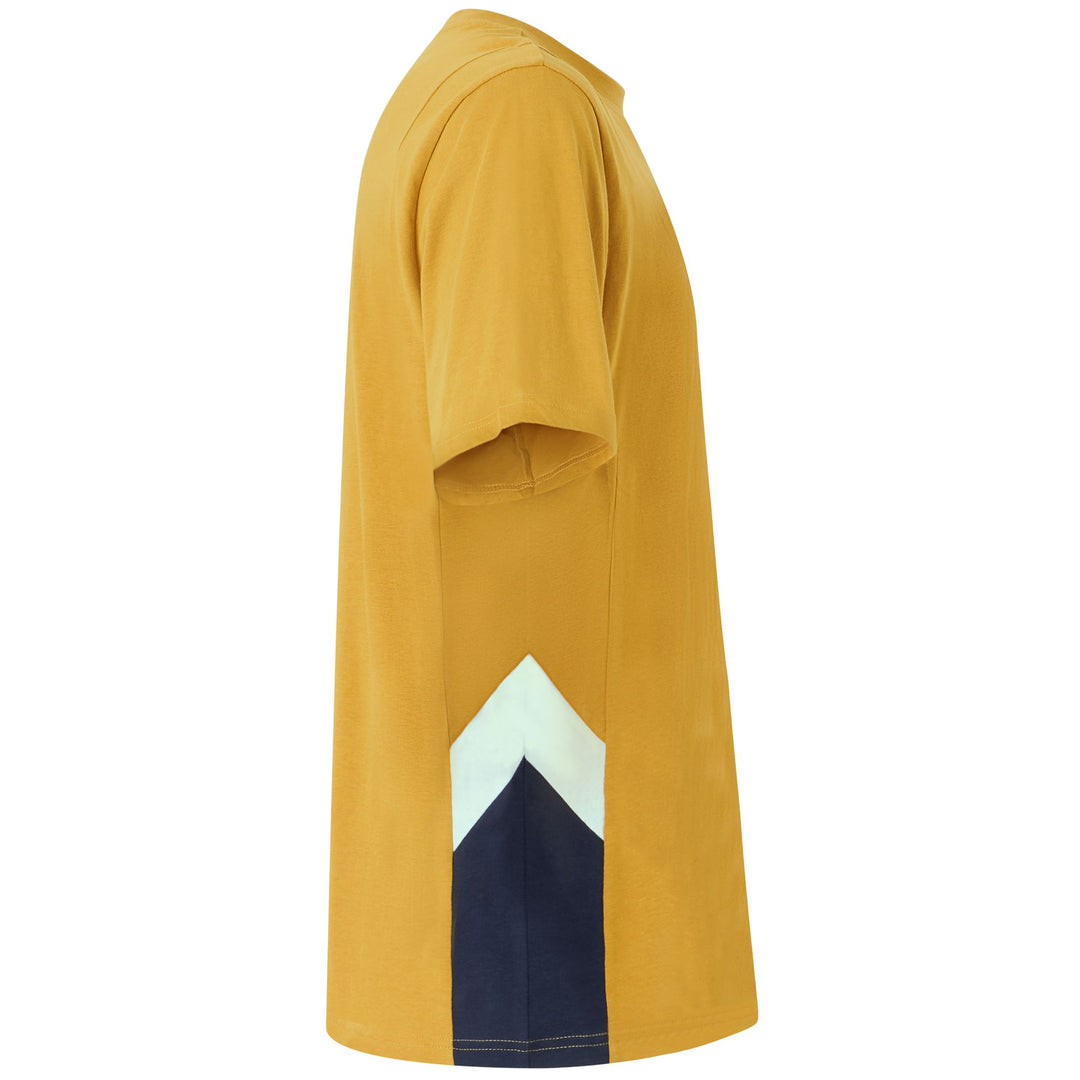 T-Shirt Sportiva Uomo Giallo Oro con Inserti in Rete main