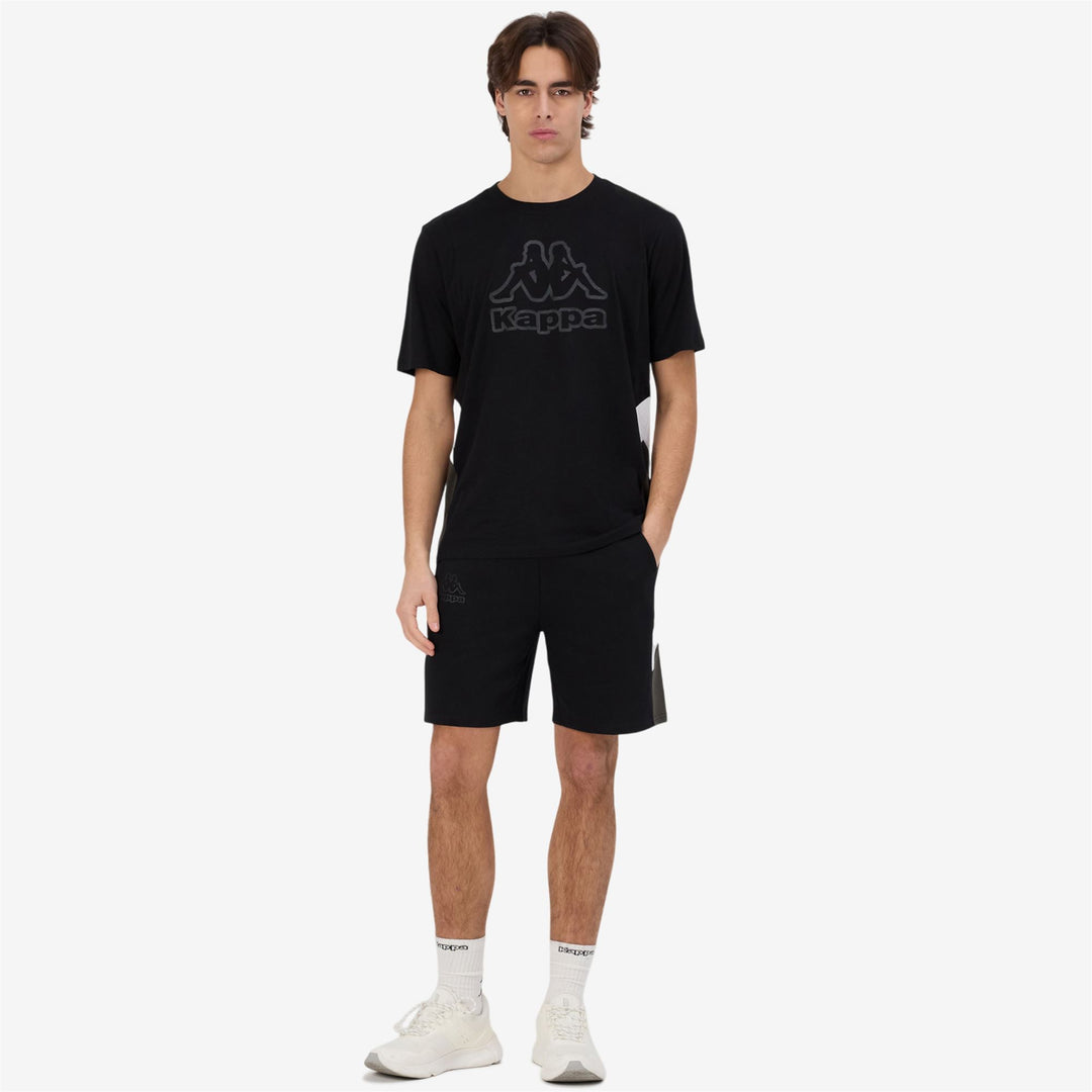 Maglietta in Cotone Sportiva Uomo Nera. 01