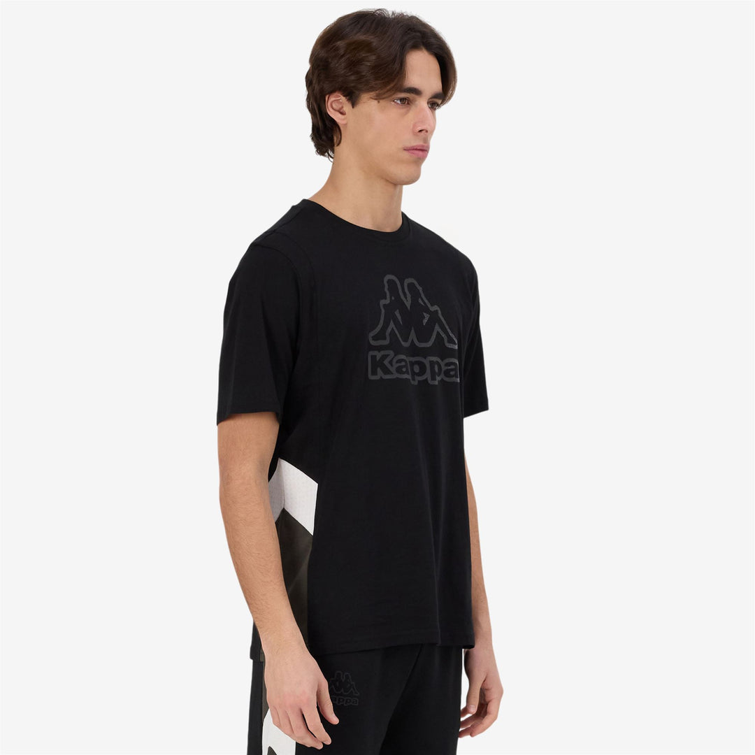 Maglietta in Cotone Sportiva Uomo Nera. main