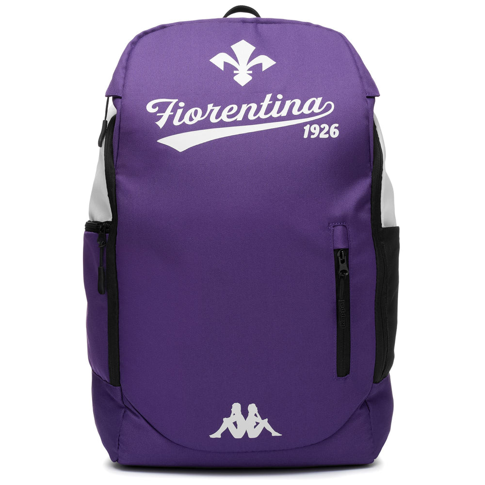 Violet Unisex ACF Fiorentina Soccer Backpack with Zip Opening 02