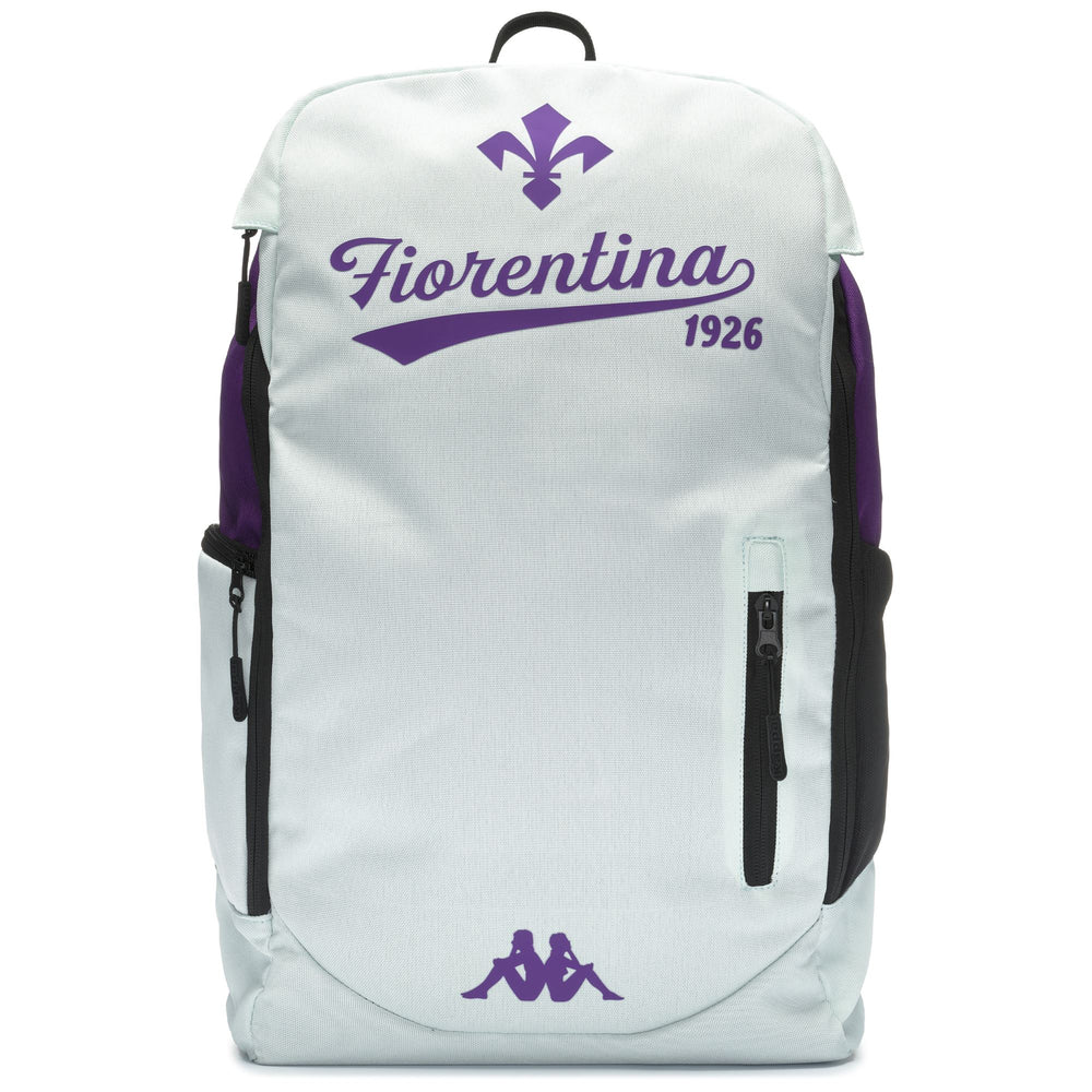 Mochila de fútbol unisex verde violeta con logotipo del equipo y bolsillos 02
