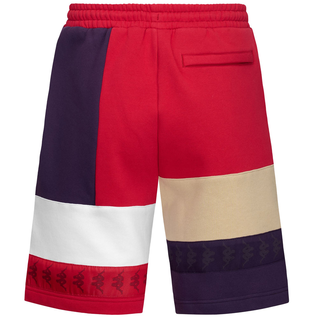 Short de sport rouge pour homme, coupe classique, en polaire main