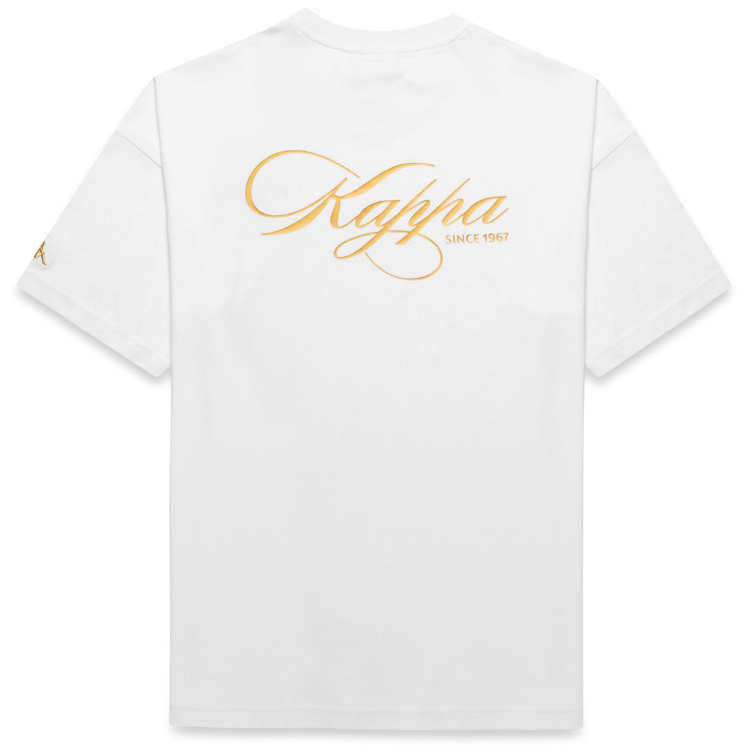 T-Shirt Sportiva Uomo in Cotone Biologico Bianco con Stampa Grafica main