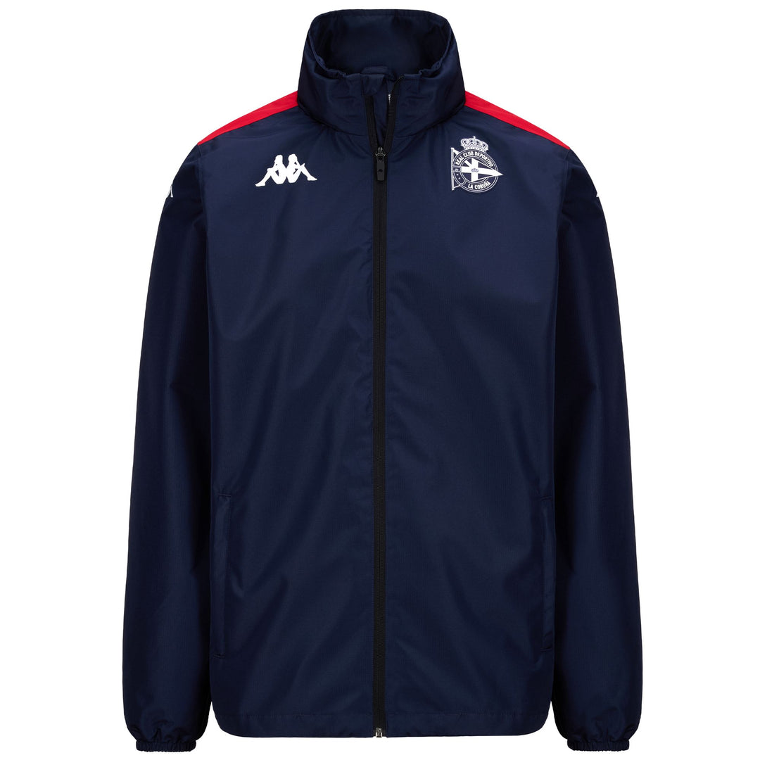 Chaqueta impermeable de entrenamiento para hombre en color azul marino con protección contra el agua 01