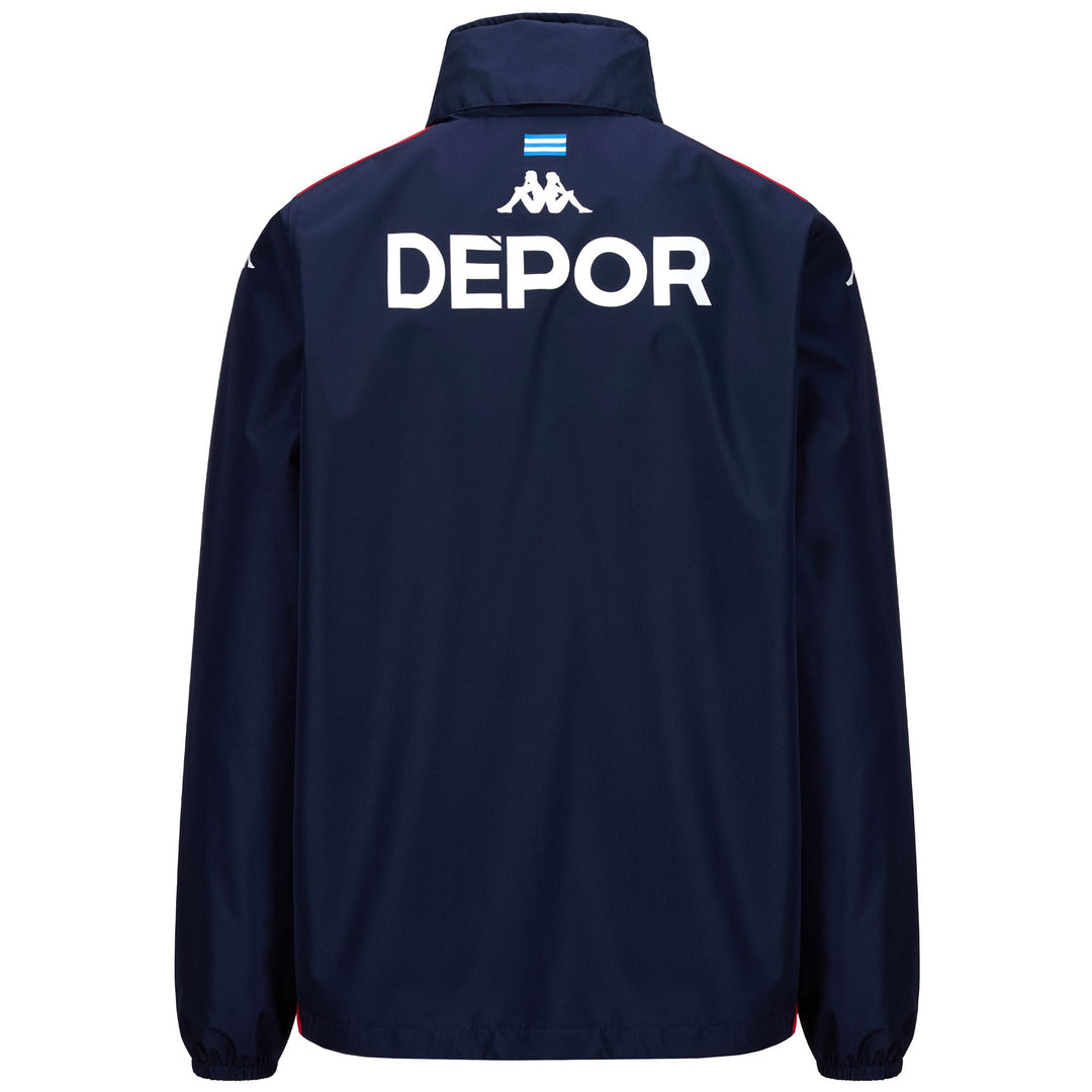 Giacca antipioggia da allenamento da uomo blu marino con protezione dall'acqua main