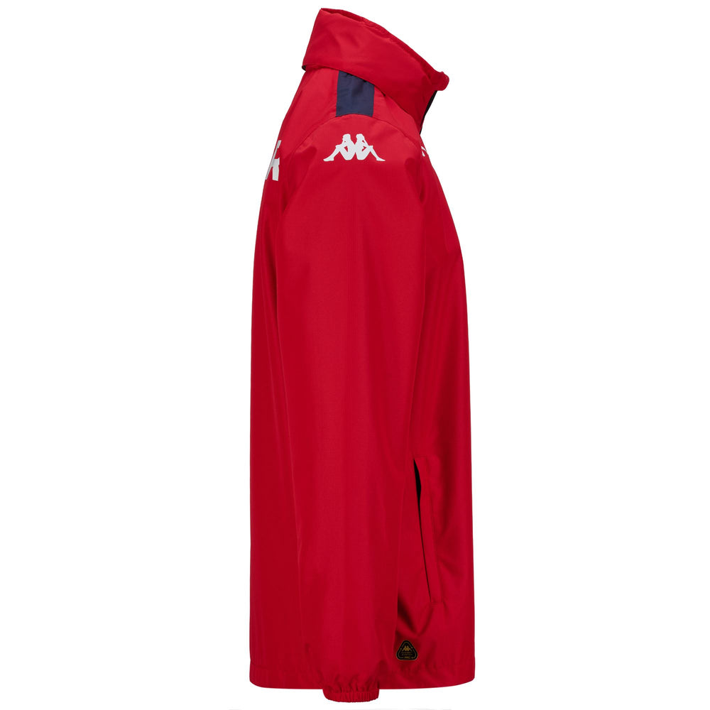 Chaqueta de entrenamiento impermeable para hombre en color rojo y azul oscuro 02