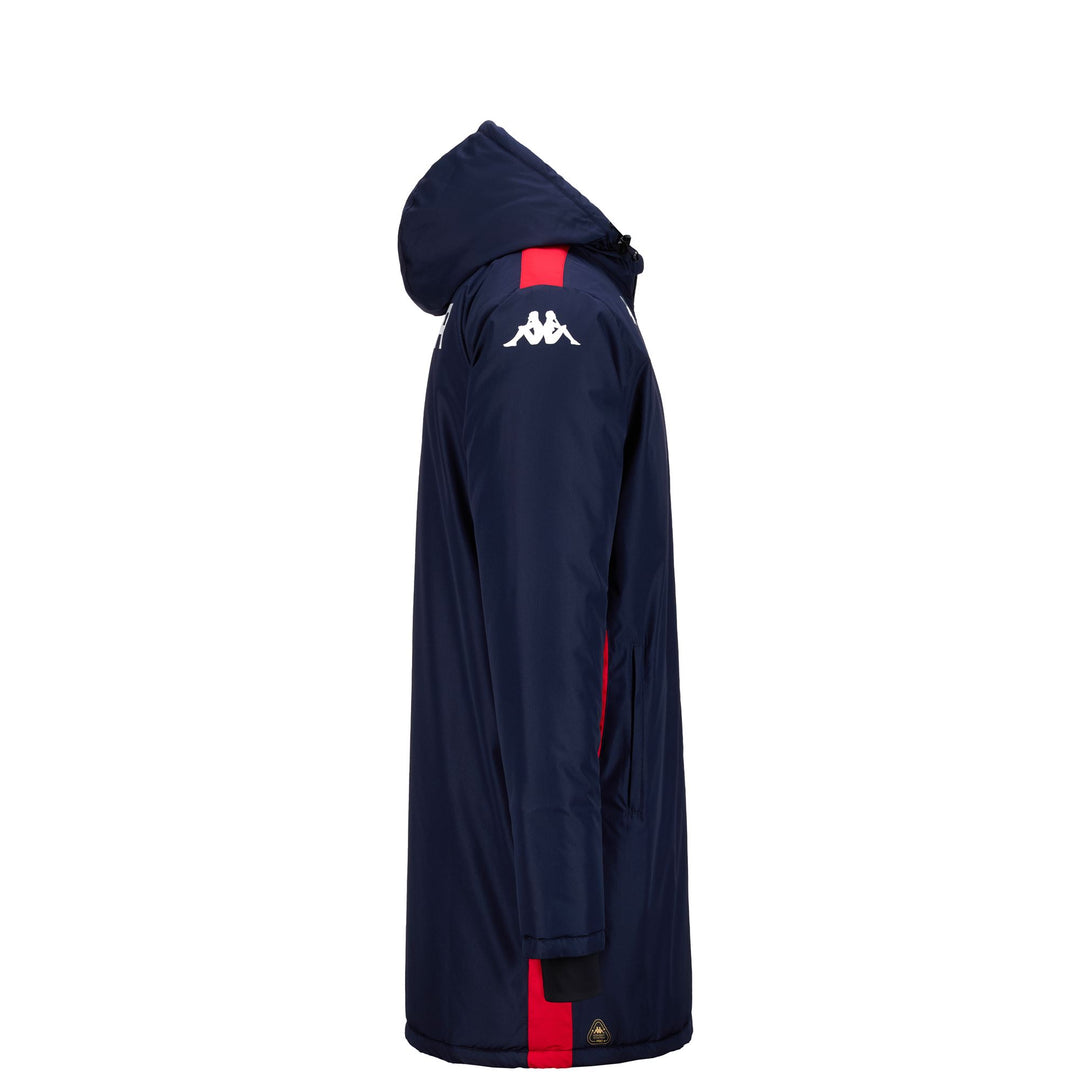 Navy blue Men's Long Training Jacket with Hood and Padding main