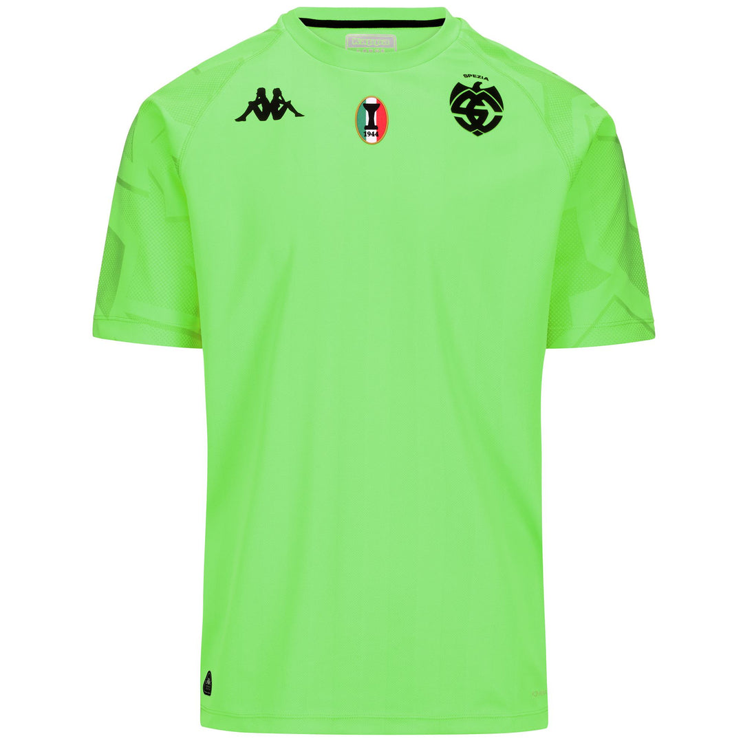 Neon Green Men's Recycled Football Goalkeeper Jersey 01