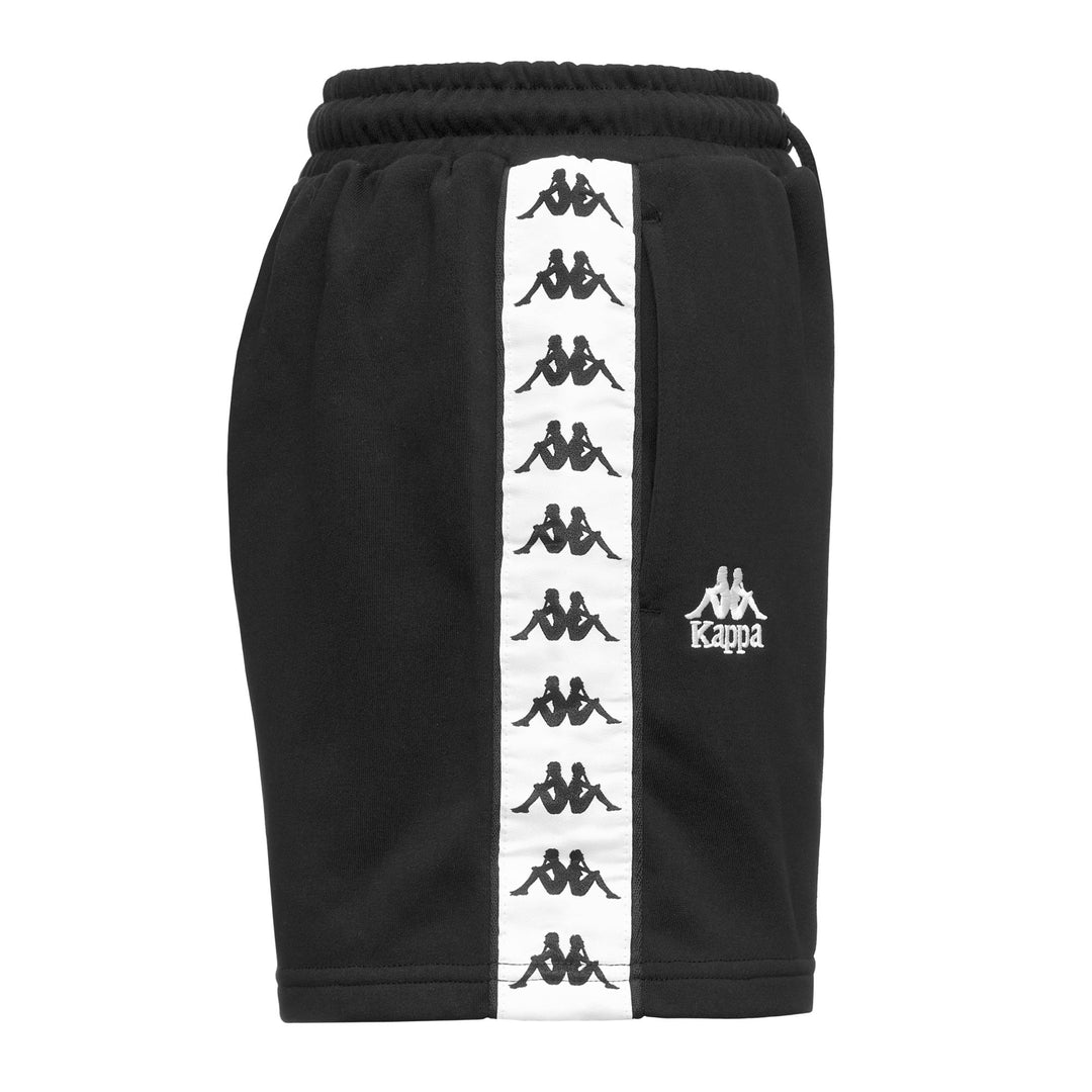 Pantalones cortos deportivos negros de corte regular para mujer en tejido French Terry main