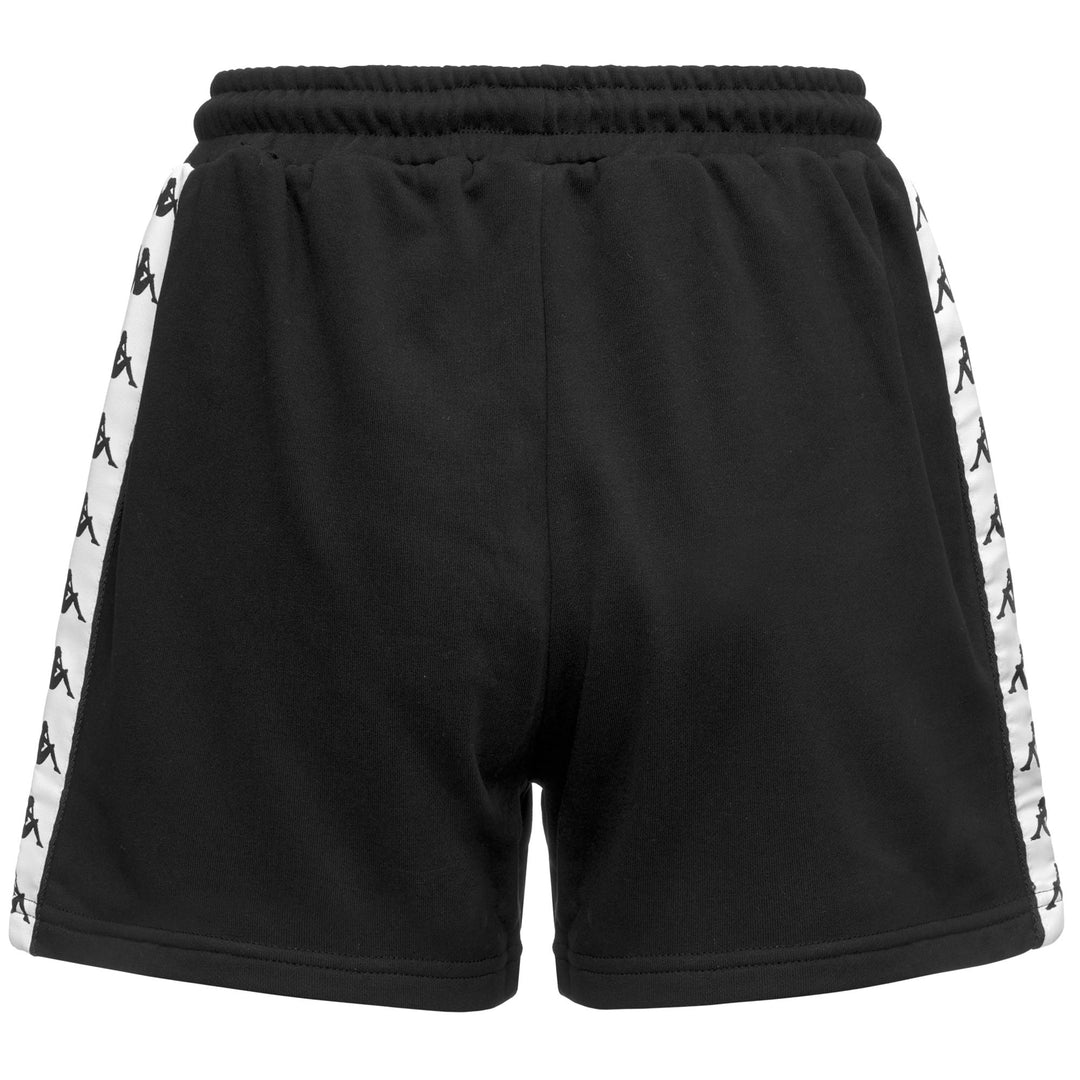 Pantalones cortos deportivos negros de corte regular para mujer en tejido French Terry main