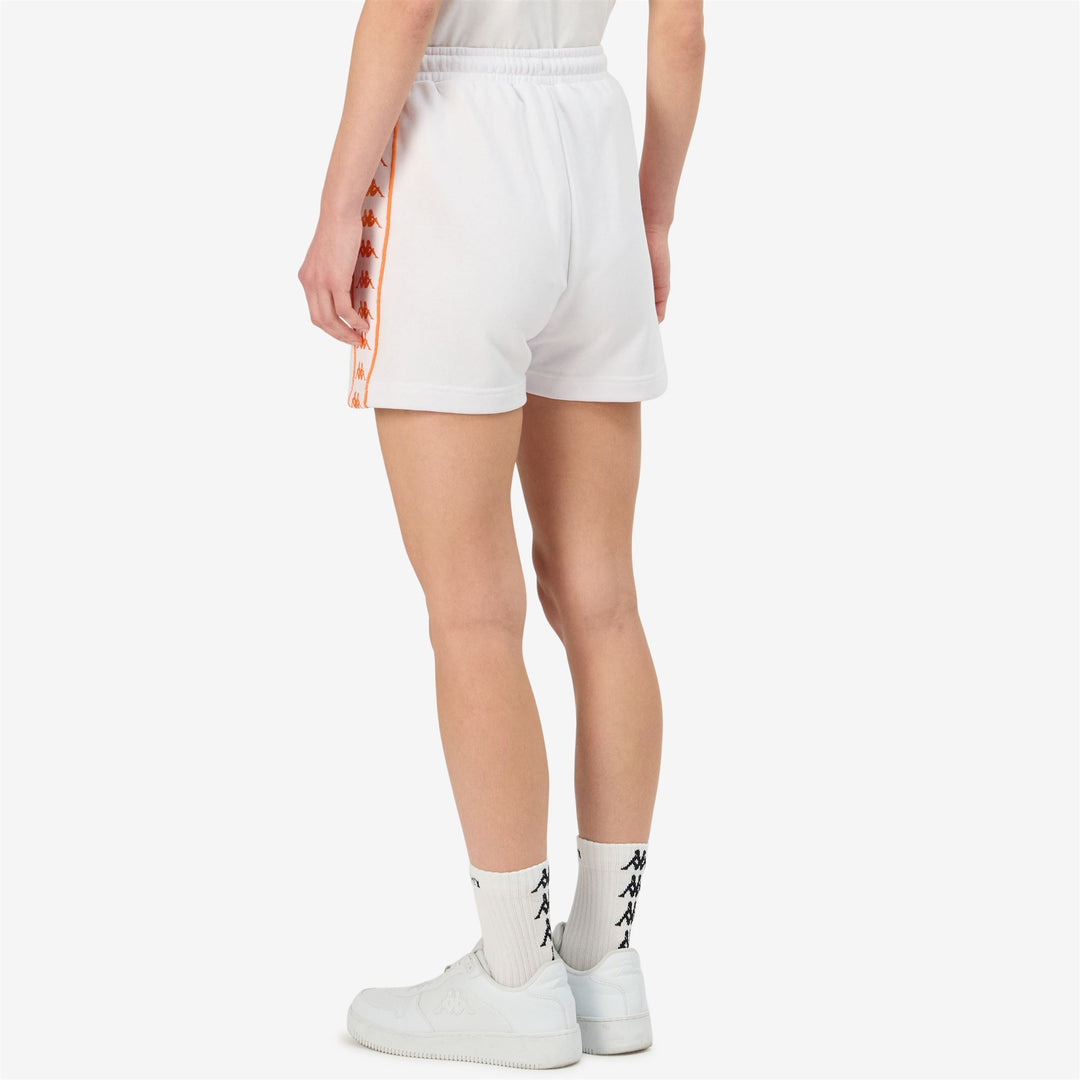 Orange white Women's Sport Street Shorts with Pockets main