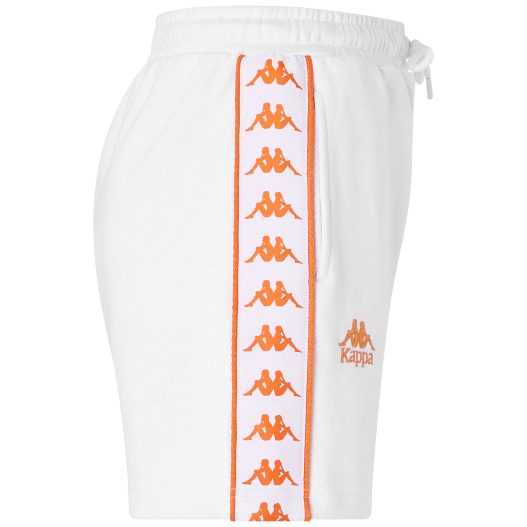 Orange white Women's Sport Street Shorts with Pockets main