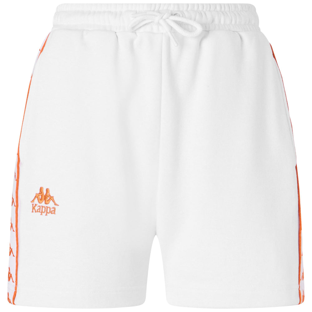 Orange white Women's Sport Street Shorts with Pockets 02