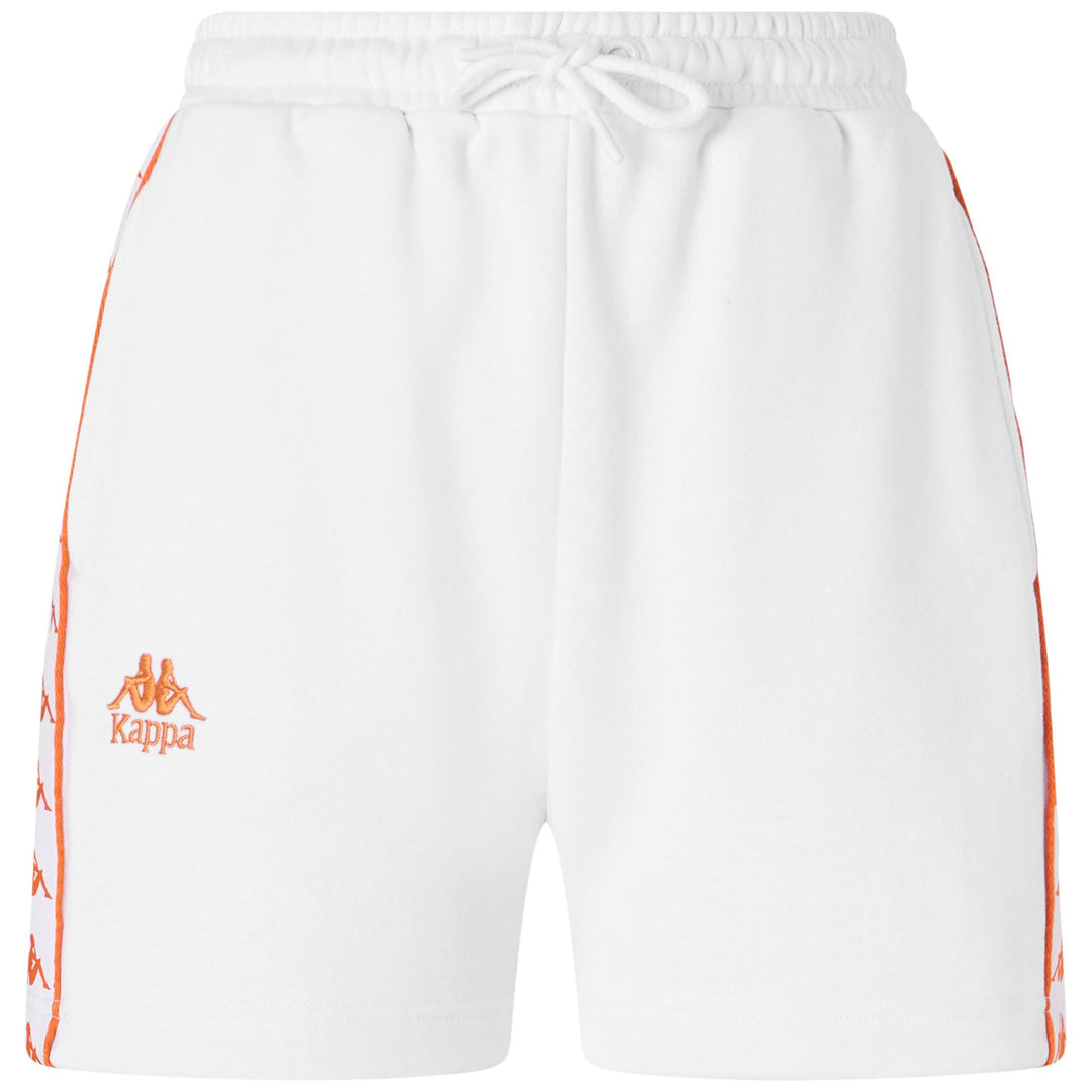 Orange white Women's Sport Street Shorts with Pockets main