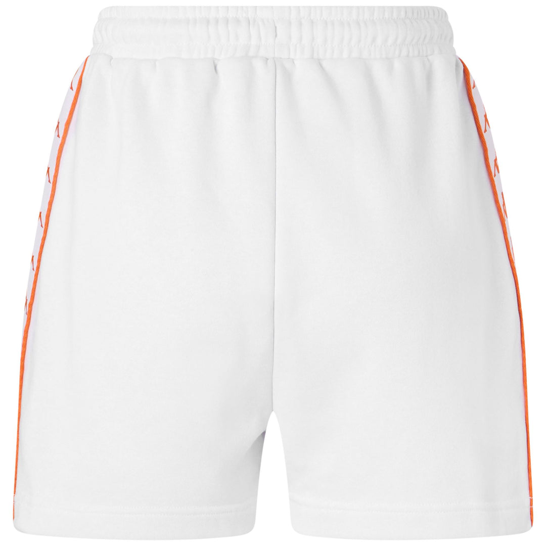Orange white Women's Sport Street Shorts with Pockets main