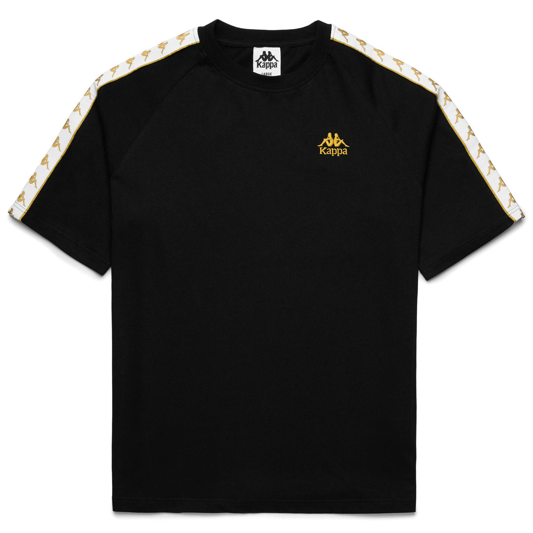 T-Shirt Sportiva da Uomo Nera e Oro con Vestibilità Confortevole 01