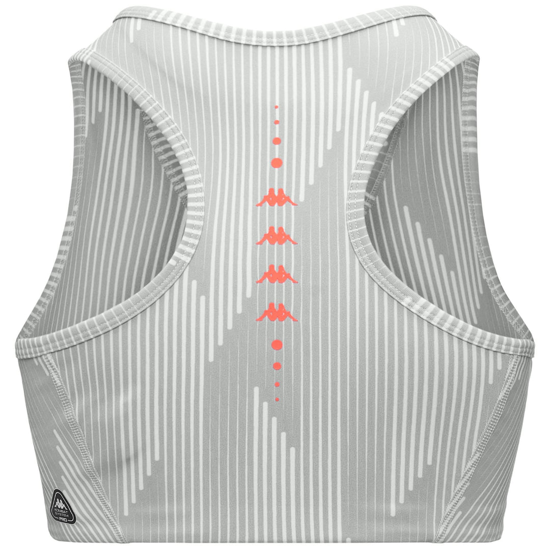 Maglia da allenamento attillata da donna in tessuto jersey elasticizzato grigio main