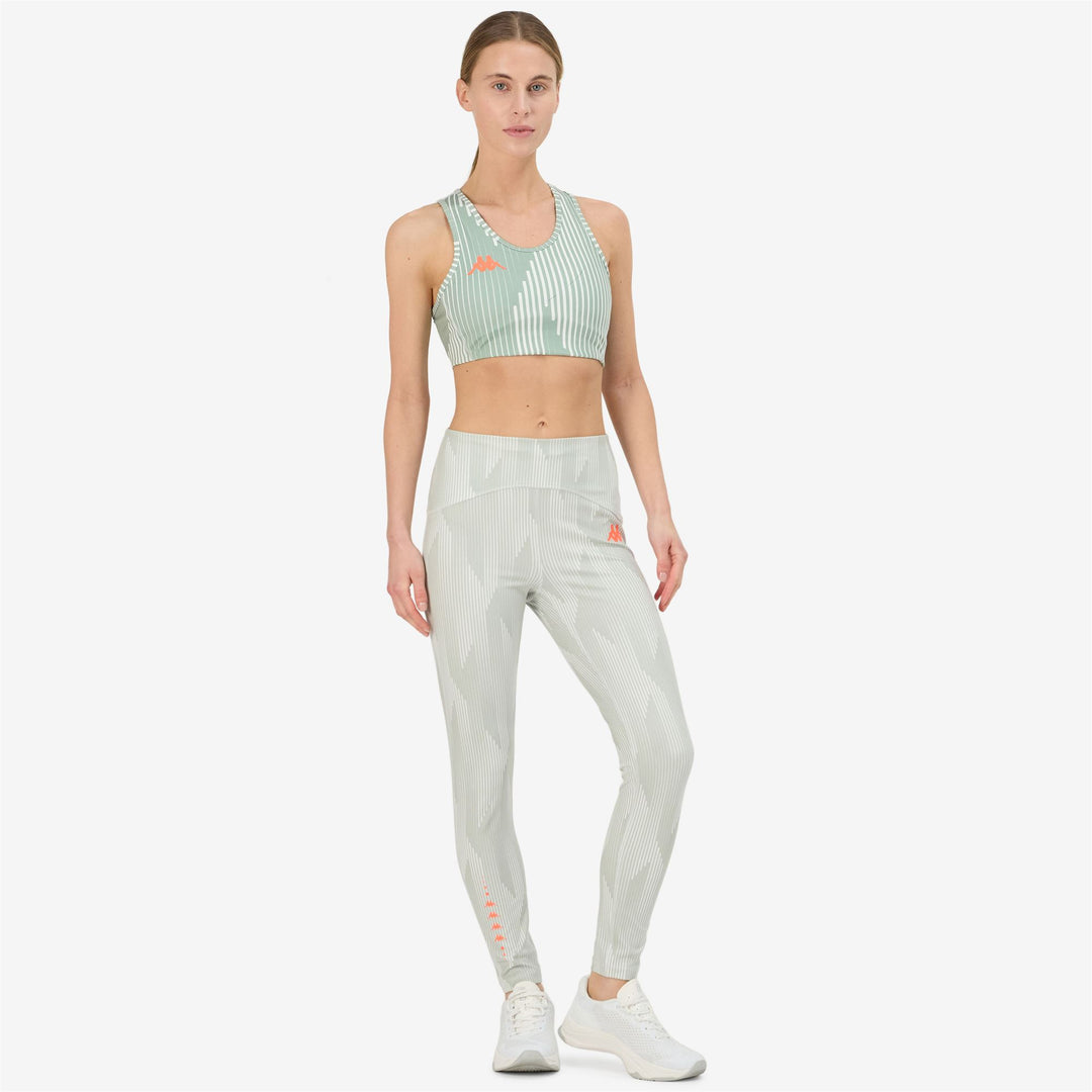 Top deportivo de jersey elástico gris para mujer con copas extraíbles main