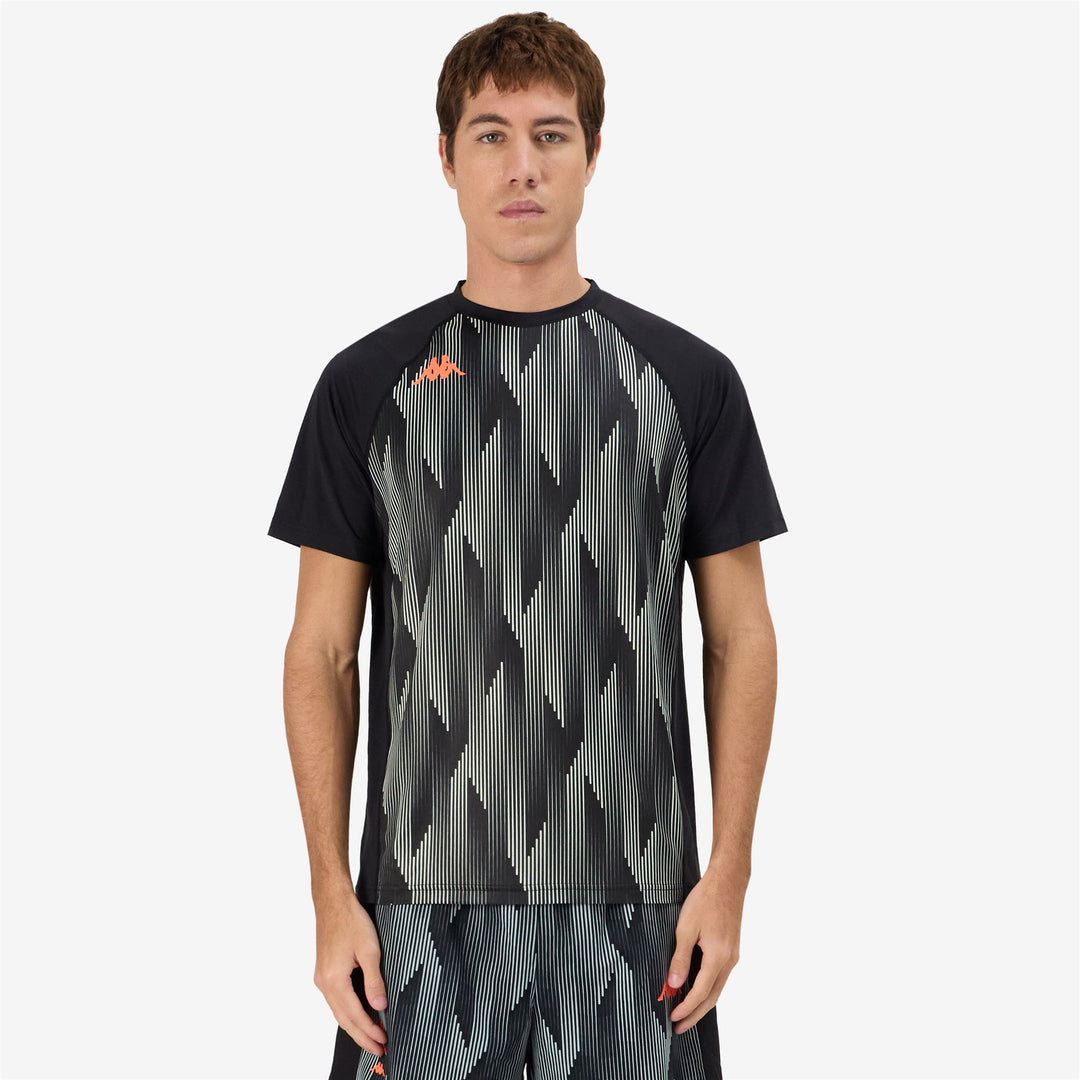 Black Men's Regular Fit Active Jersey Shirt in Stretch Fabric main