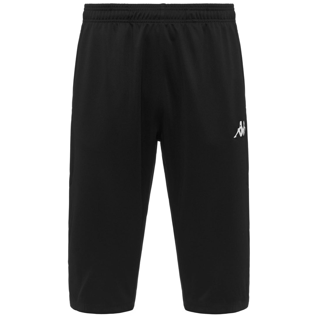 Pantalón deportivo 3/4 de entrenamiento ajustado negro para hombre 01