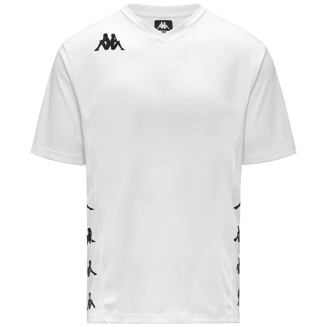 Camiseta de entrenamiento activa blanca para hombre con cuello en V 01