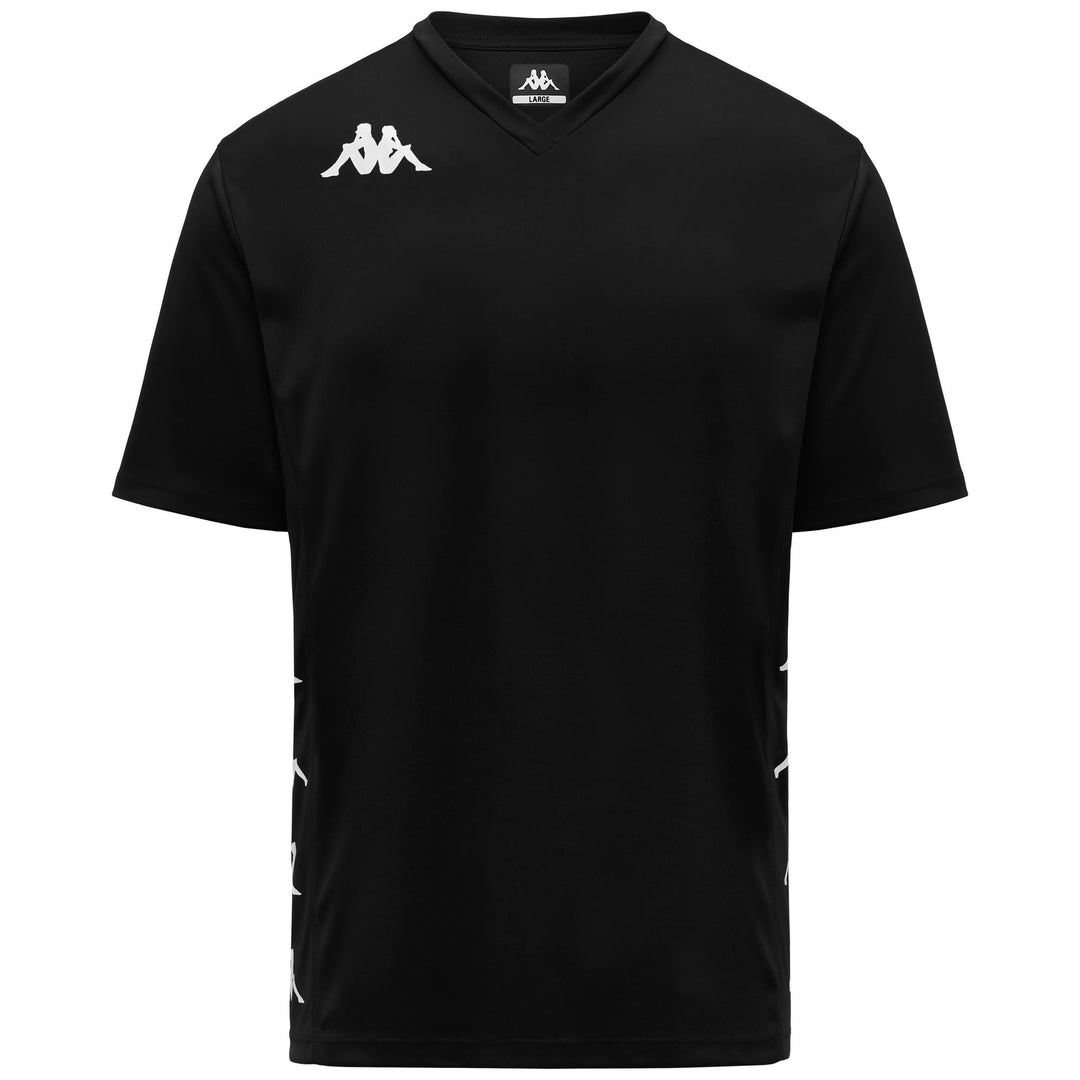 Camiseta de entrenamiento activa negra para hombre con cuello en V 01