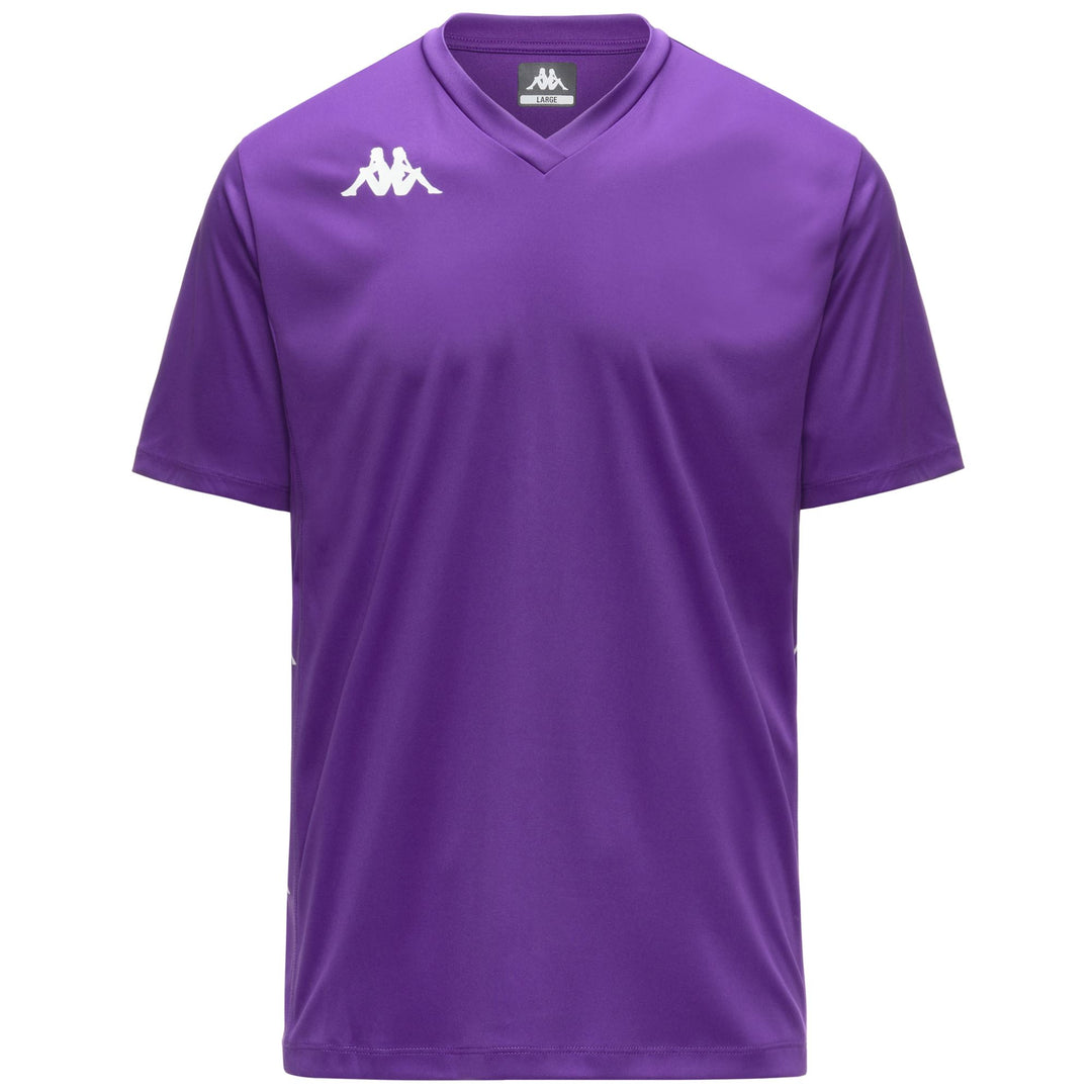 Camiseta de entrenamiento de fútbol para hombre de color violeta en tejido interlock 01