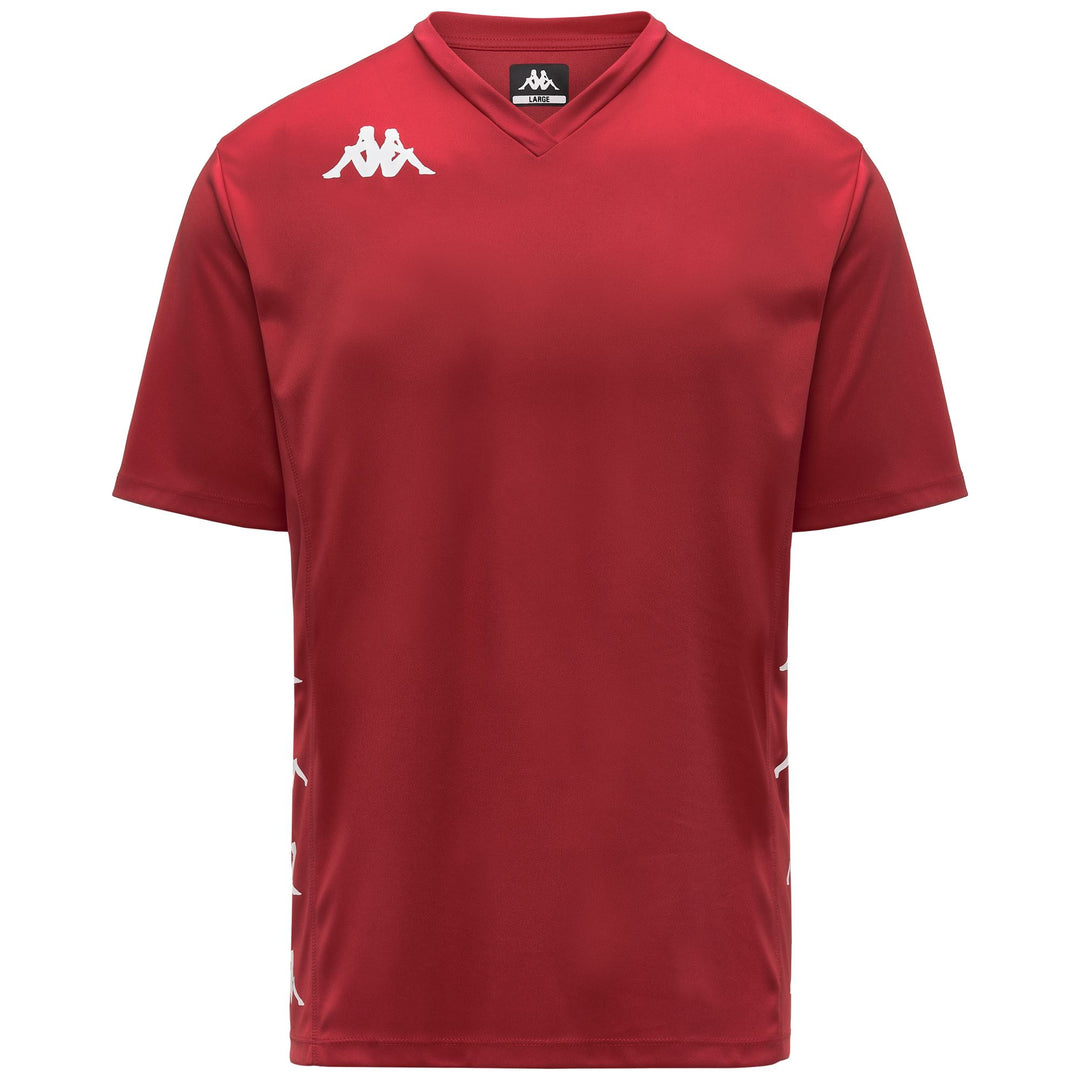 Camiseta de entrenamiento de manga corta para hombre, color rojo 01