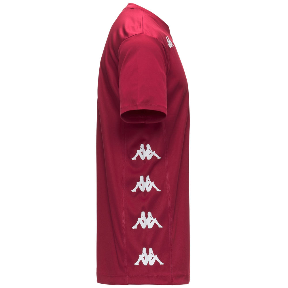 Men's Regular Fit Soccer Training Shirt in Interlock Fabric Red 02