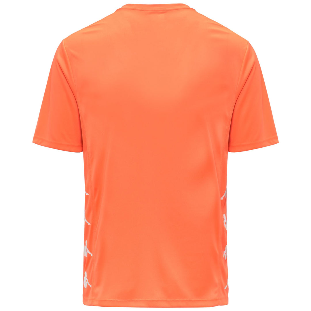 Camiseta de fútbol naranja deportiva para hombre con cuello en V main