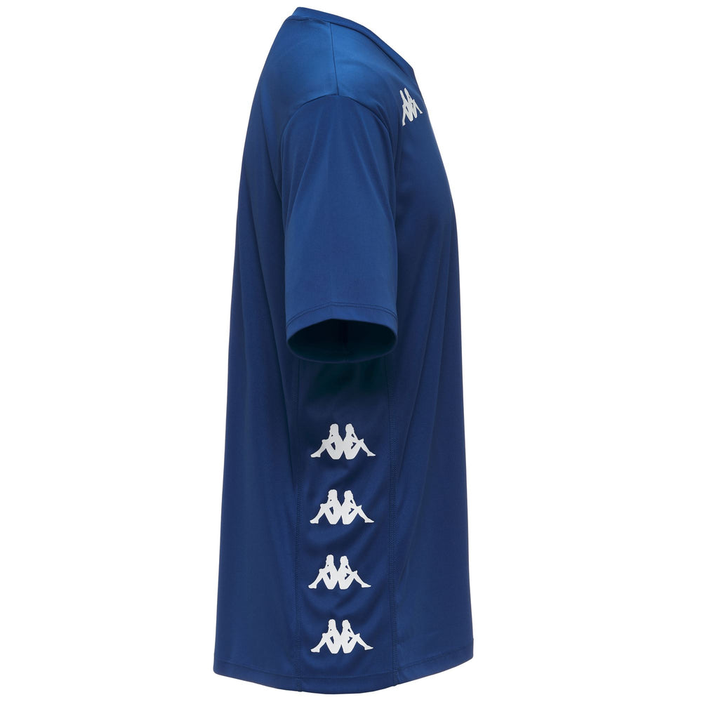 Regular Fit Men's Blue Soccer Training Shirt in Interlock Fabric 02