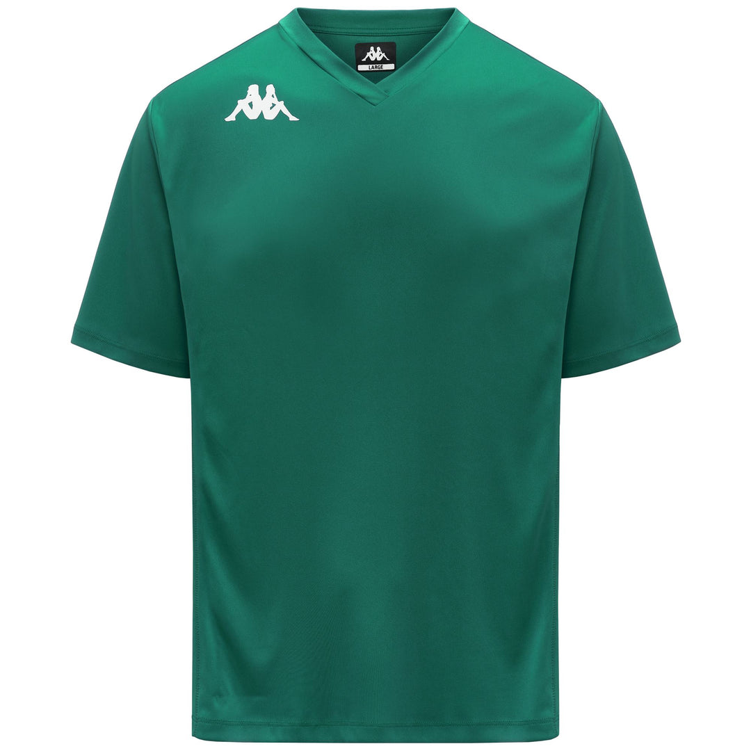 Camiseta de entrenamiento de fútbol para hombre en tejido interlock color verde 01
