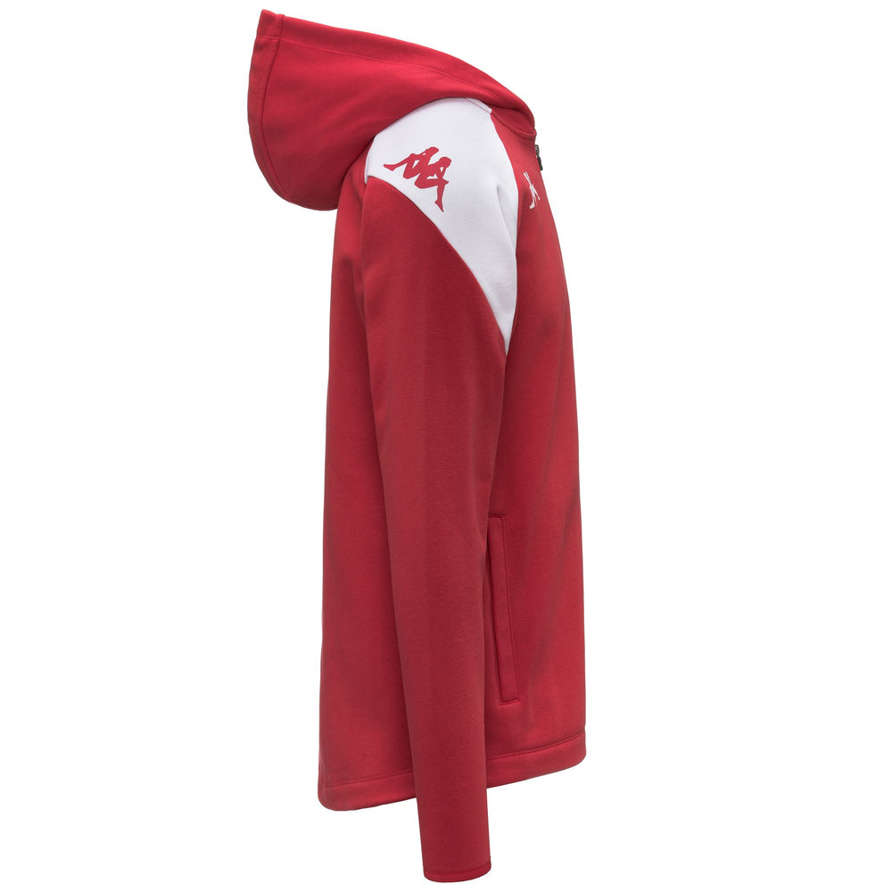 Red Men's Full Zip Hoodie with Pockets and Slim Fit 02