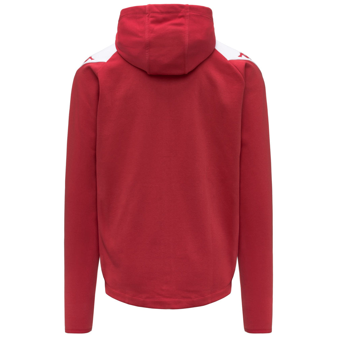 Red Men's Full Zip Hoodie with Pockets and Slim Fit main