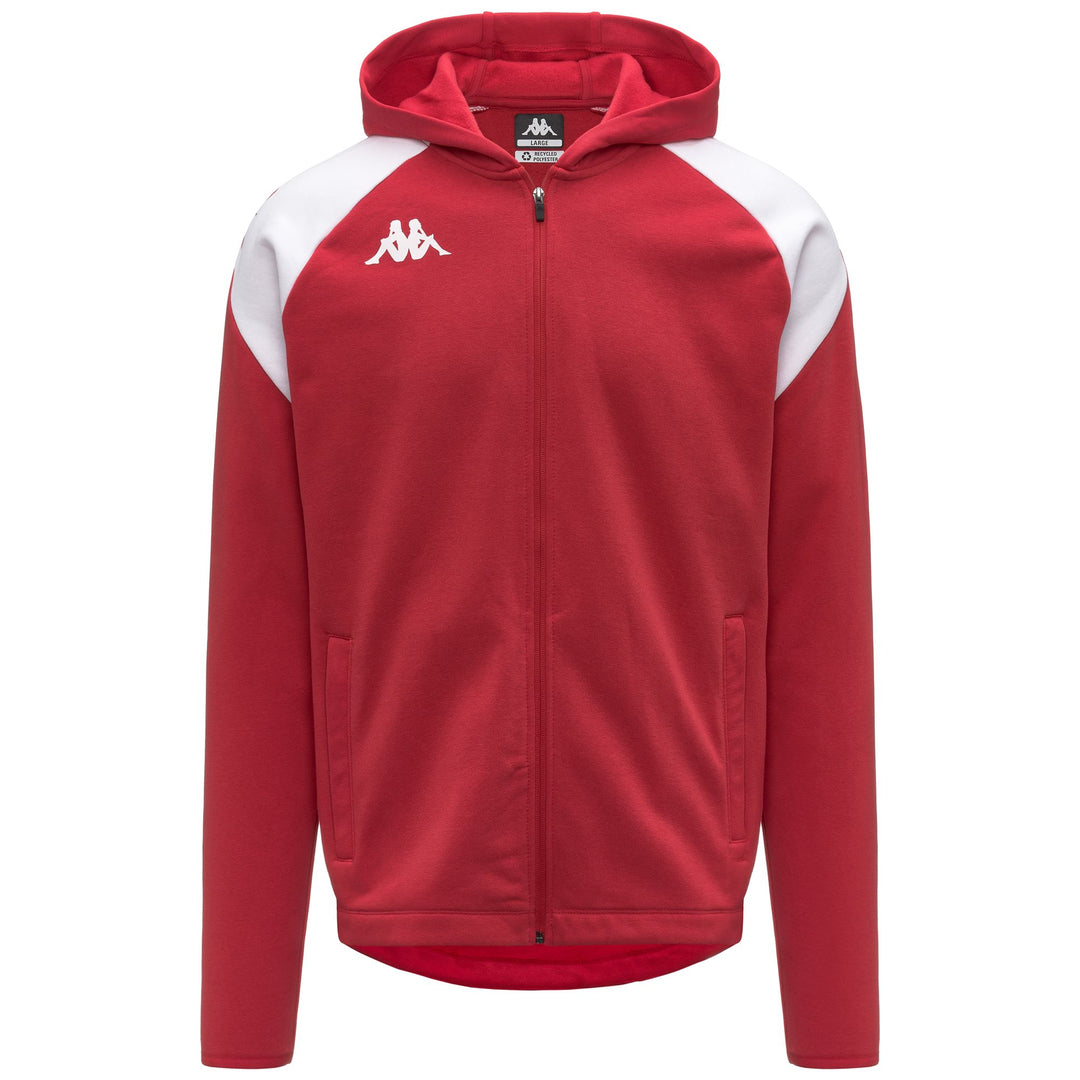Red Men's Full Zip Hoodie with Pockets and Slim Fit 01
